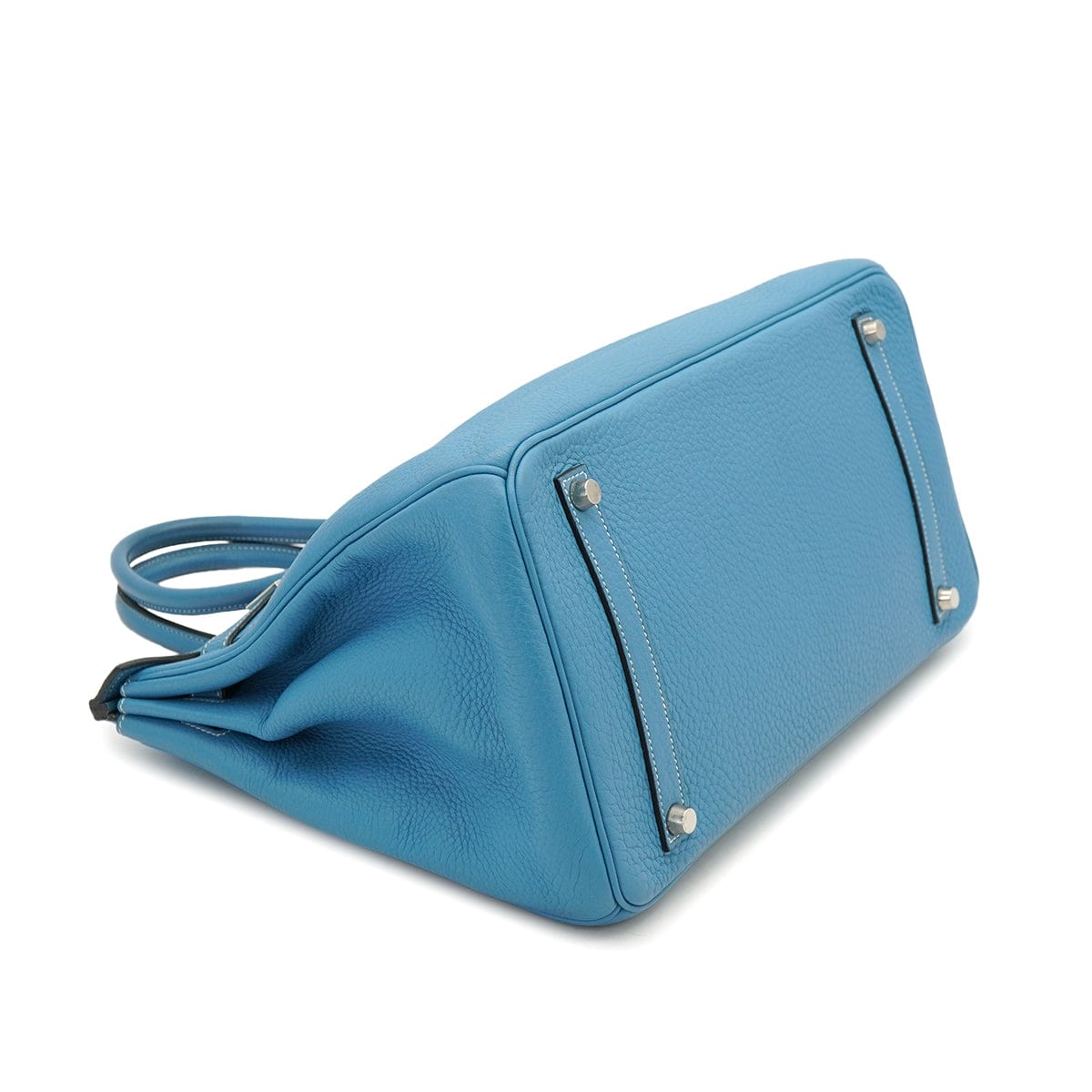 HERMES HERMES BIRKIN 35 BLUE JEAN TAURILLON CLEMENCE HAND BAG 2003 SQUARE G PALLADIUM HARDWARE 90327065
