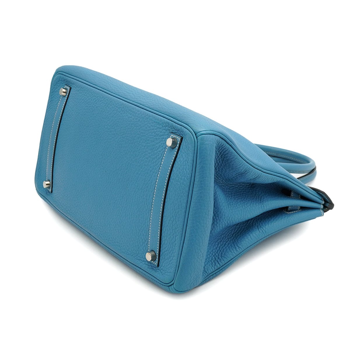 HERMES HERMES BIRKIN 35 BLUE JEAN TOGO HAND BAG 2004 SQUARE H PALLADIUM HARDWARE 90326675