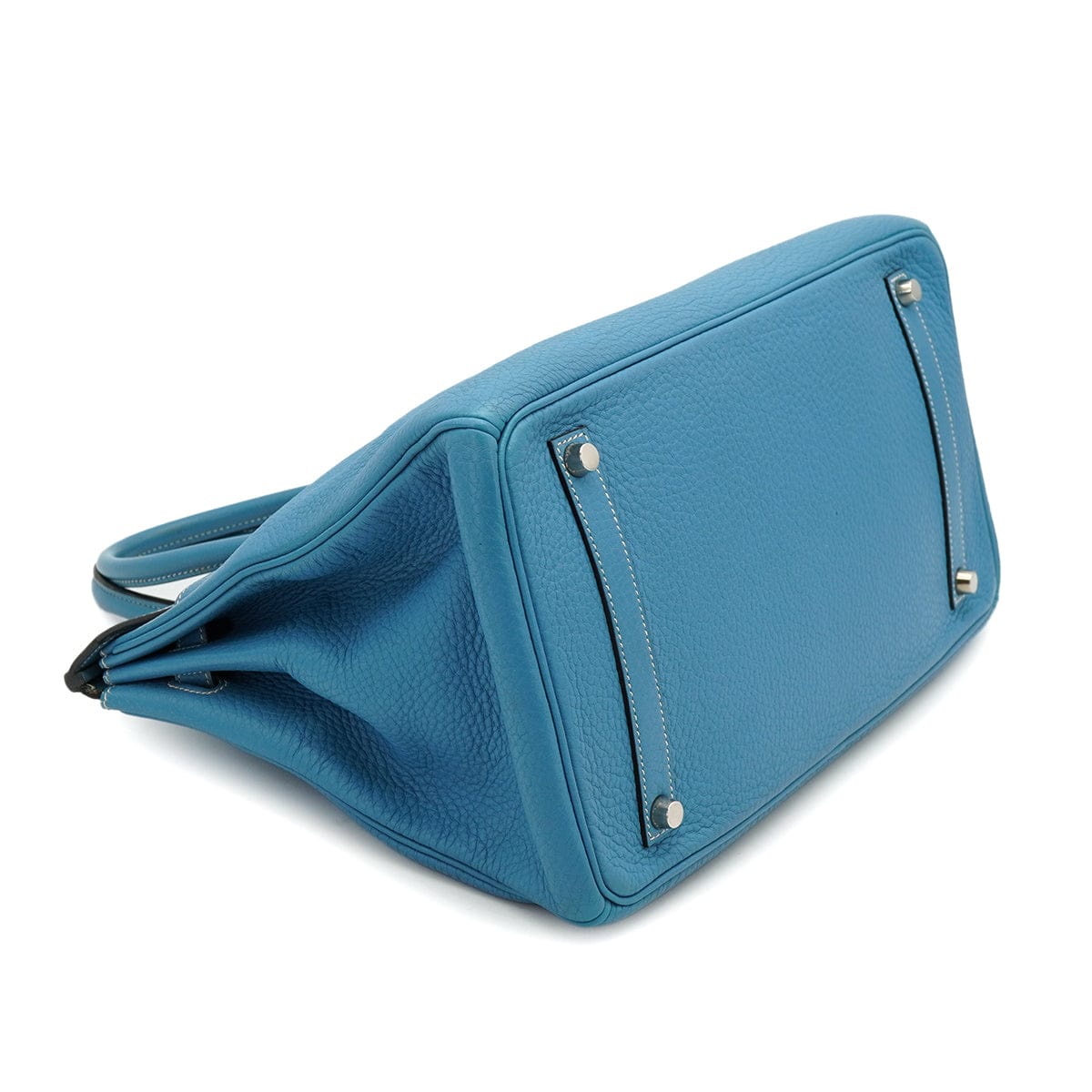 HERMES HERMES BIRKIN 35 BLUE JEAN TOGO HAND BAG 2004 SQUARE H PALLADIUM HARDWARE 90326675