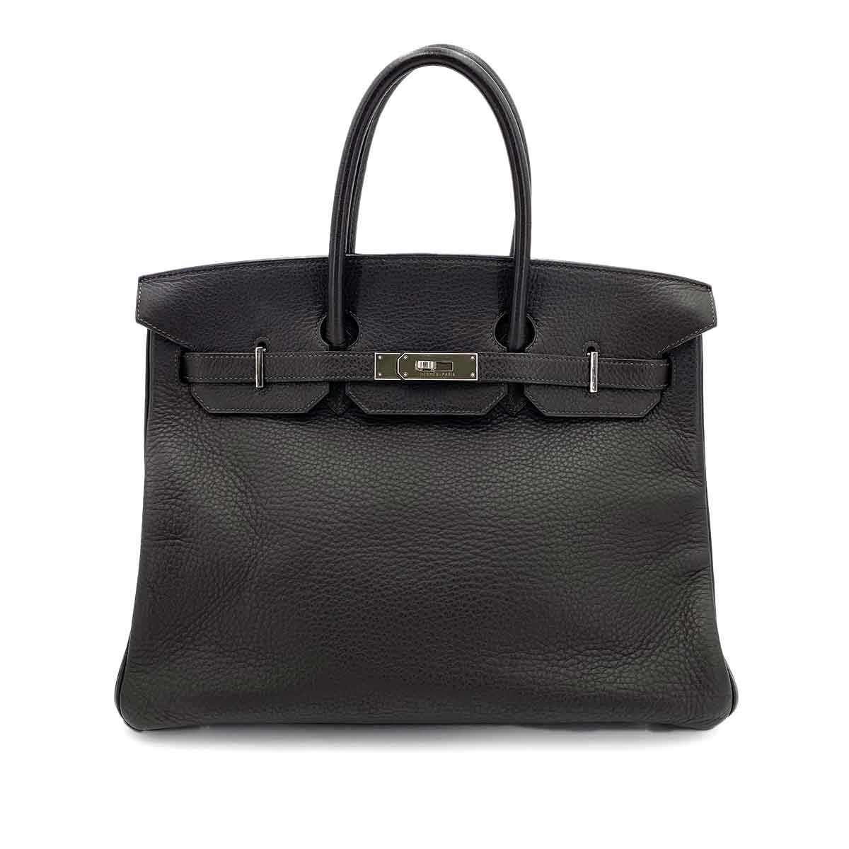 Hermès Hermès Birkin 35 Ebene Clemence PHW #E 90241686