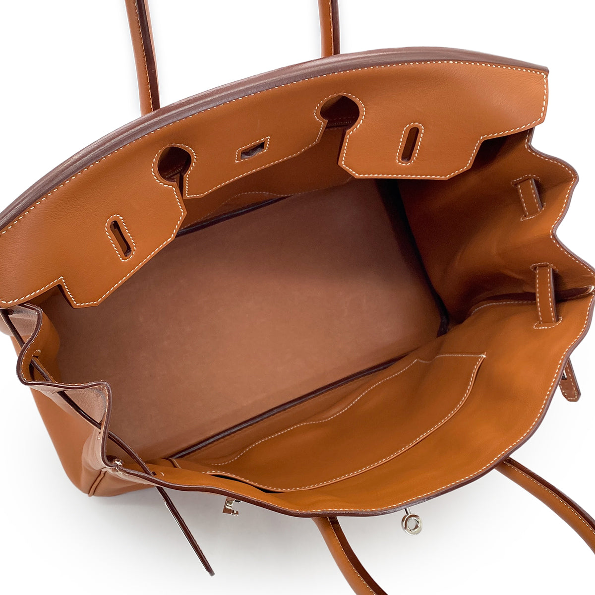 HERMES HERMES BIRKIN 35 GOLD VEAU SWIFT HAND BAG □K PALLADIUM HARDWARE 90304186