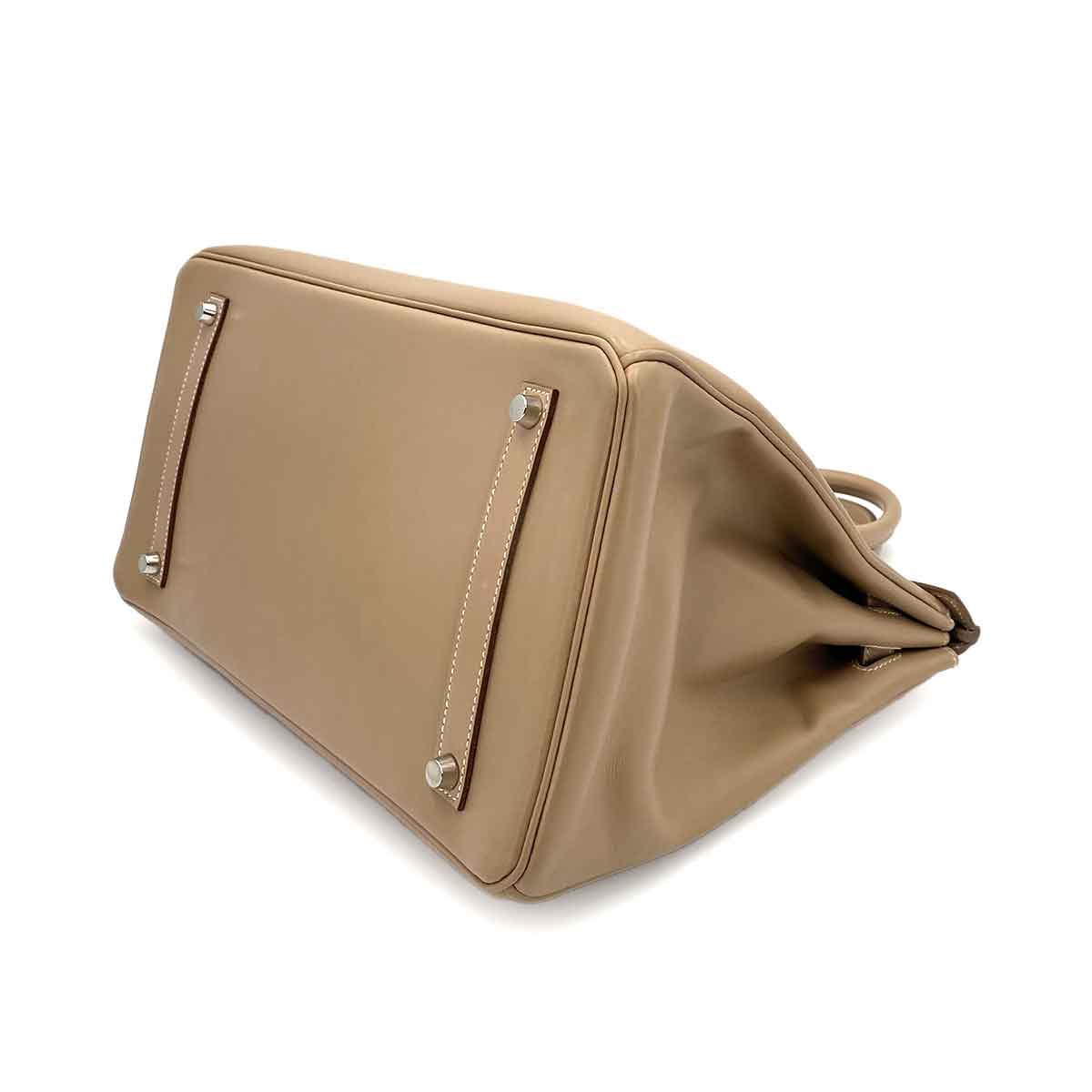 HERMES HERMES BIRKIN 35 GUILLOCHE ARGILE VEAU TADELAKT HAND BAG □Q 90242126