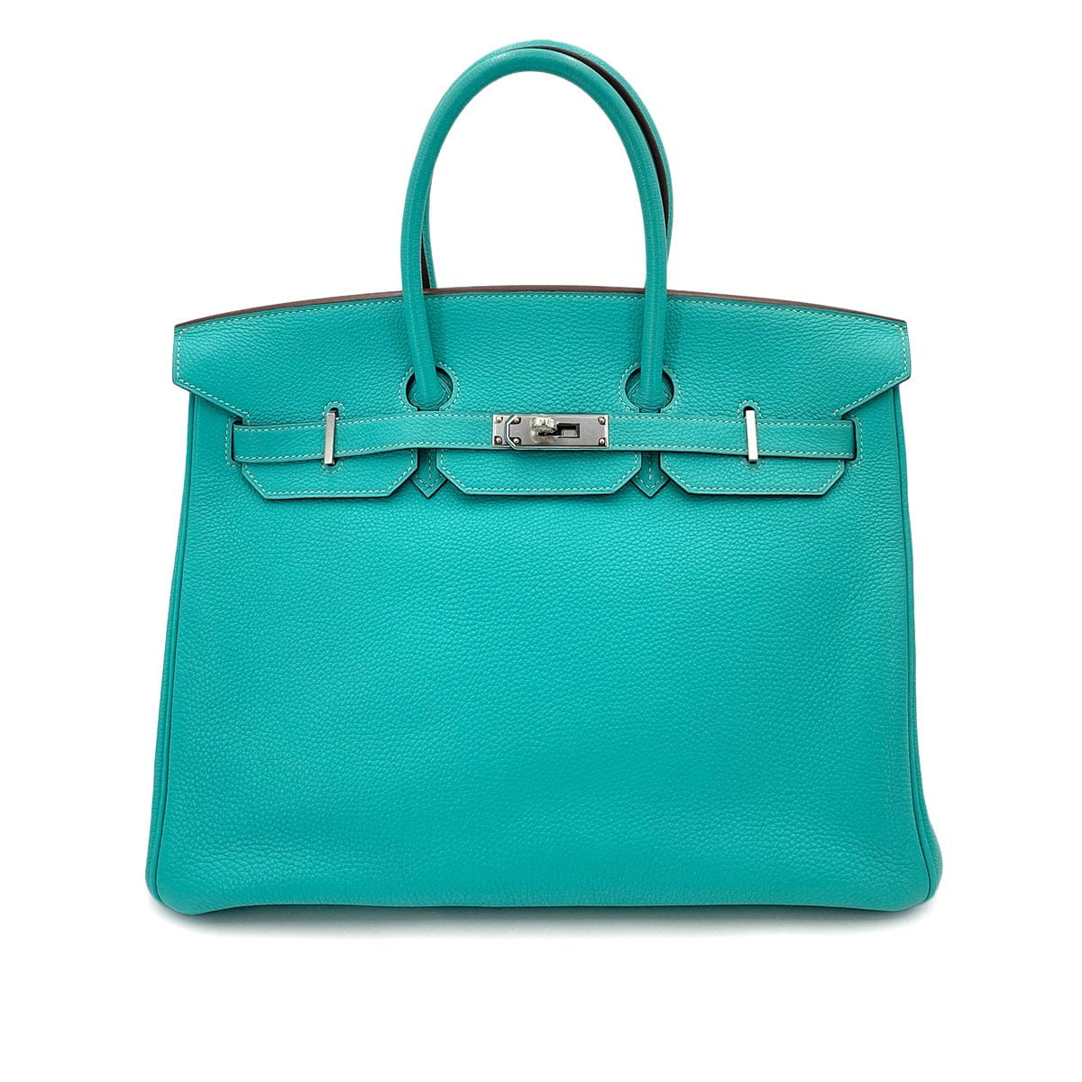 HERMES HERMES BIRKIN 35 LAGON TAURILLON CLEMENCE HAND BAG □L SHW 90248825