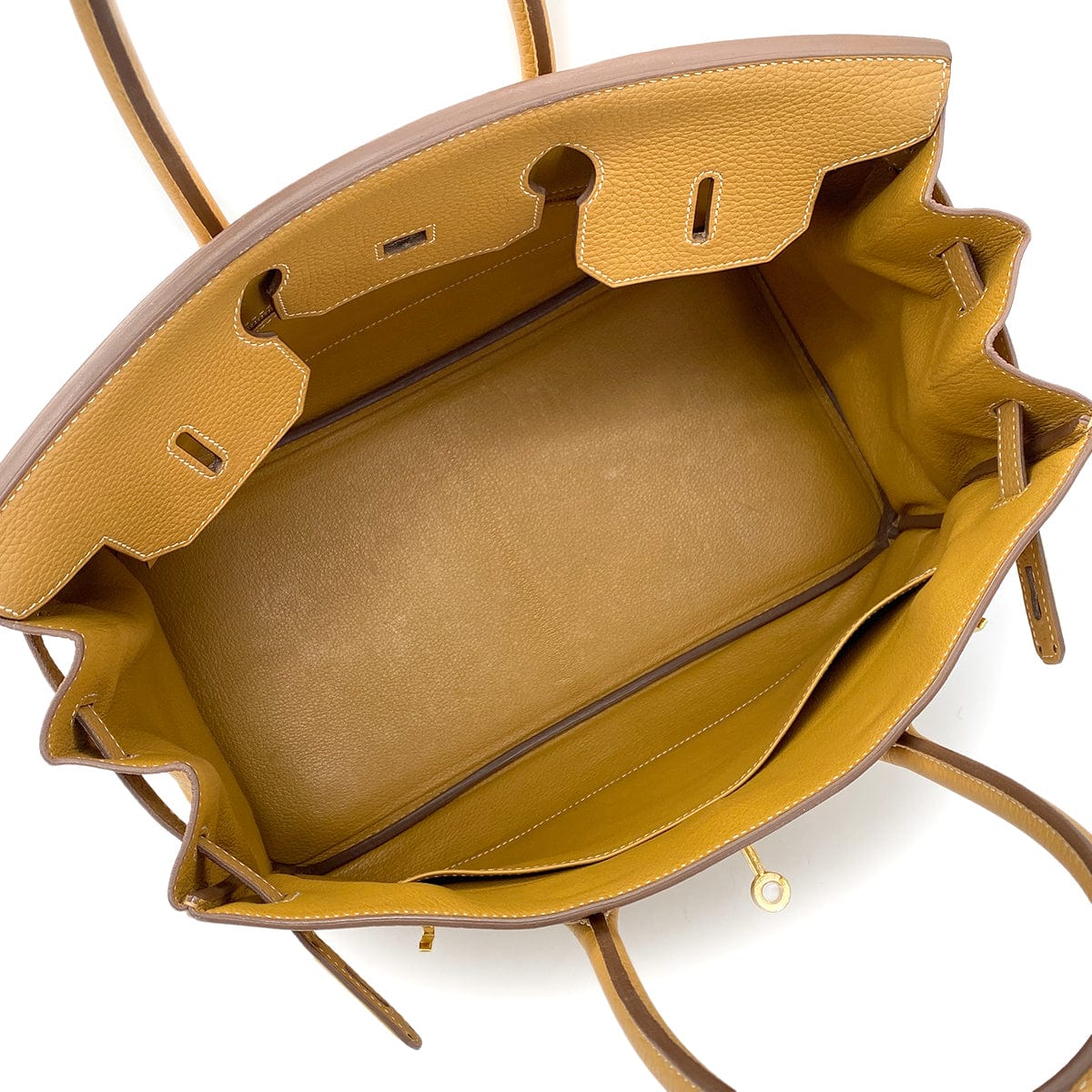 Hermes HERMES BIRKIN 35 NATUREL SABLE TAURILLON CLEMENCE HAND BAG T GHW 90275153