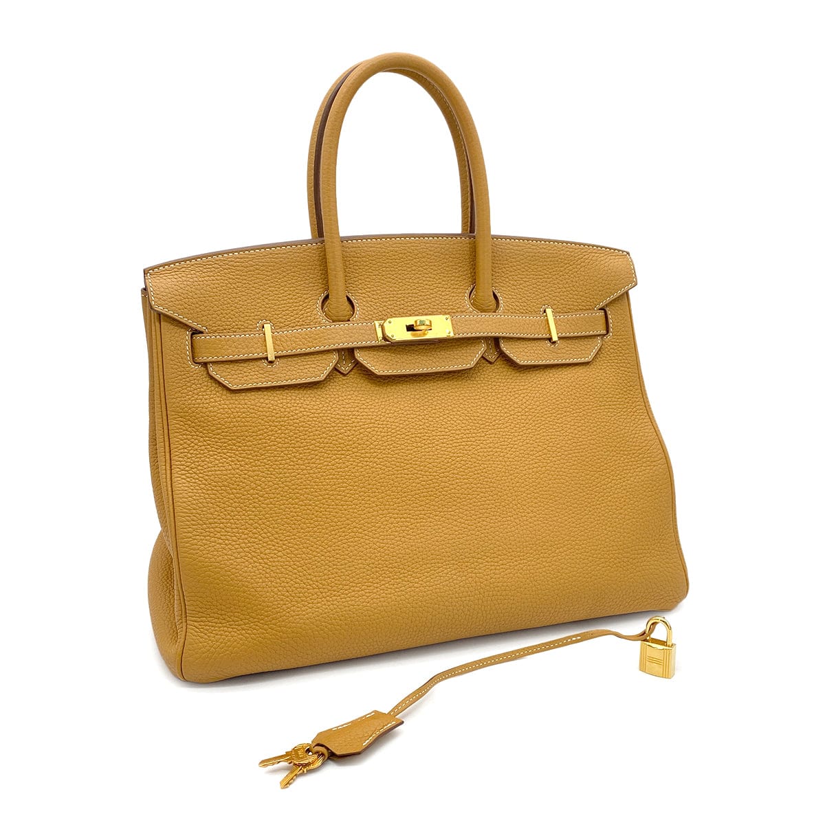Hermes HERMES BIRKIN 35 NATUREL SABLE TAURILLON CLEMENCE HAND BAG T GHW 90275153