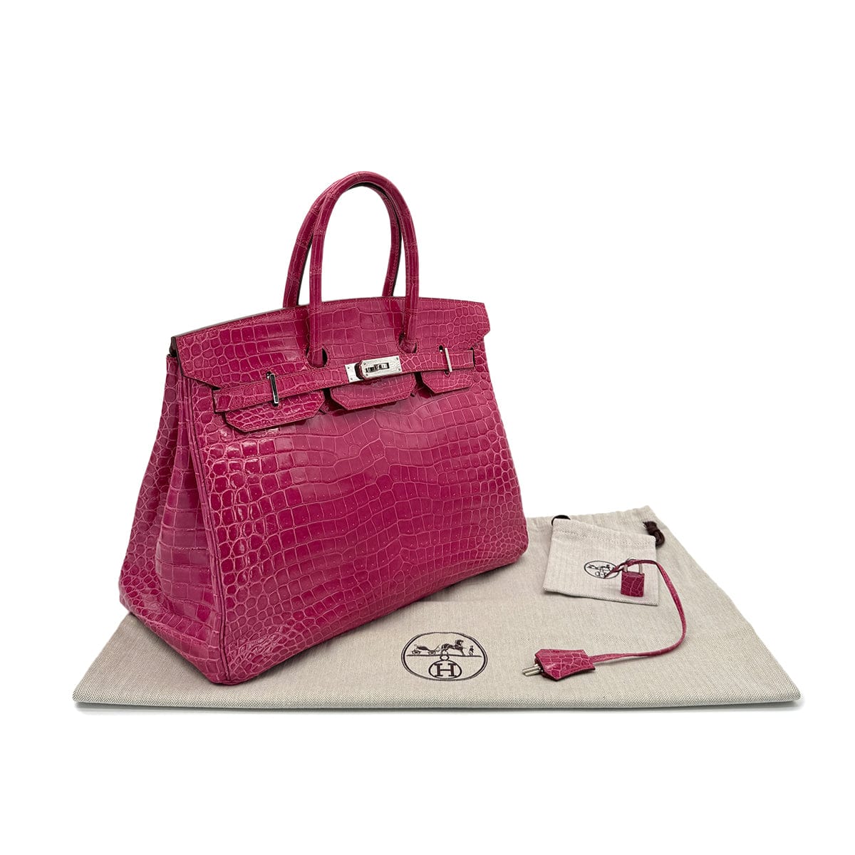 HERMES HERMES BIRKIN 35 ROSE SHEHERAZADE POROSUS HAND BAG □H SHW 90285102