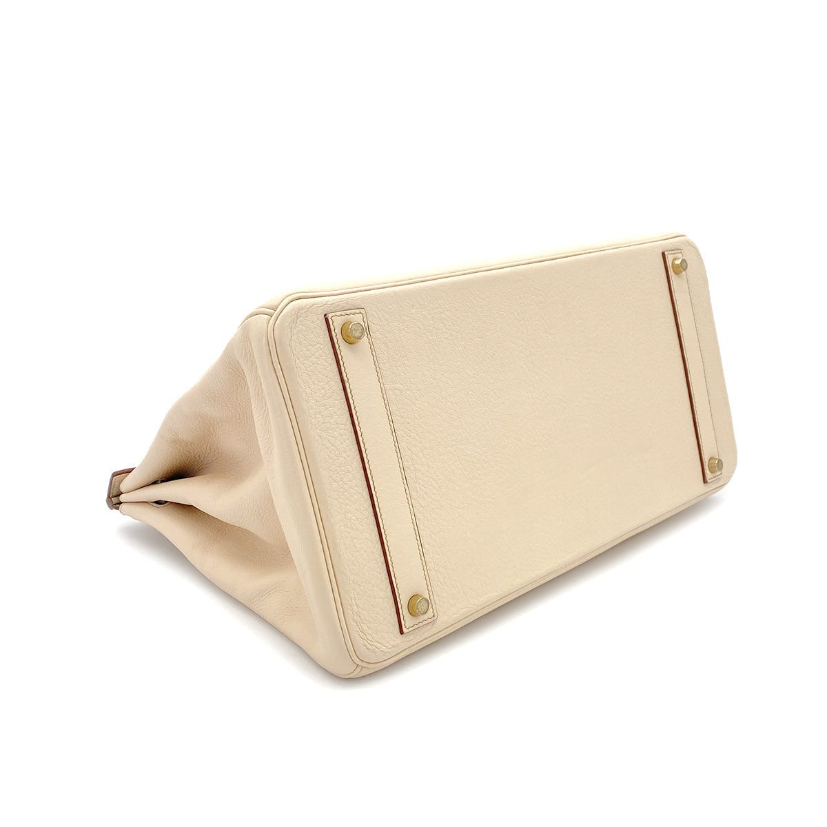 HERMES HERMES BIRKIN 40 BEIGE TYPE TAURILLON CLEMENCE HAND BAG □E GHW 90299359