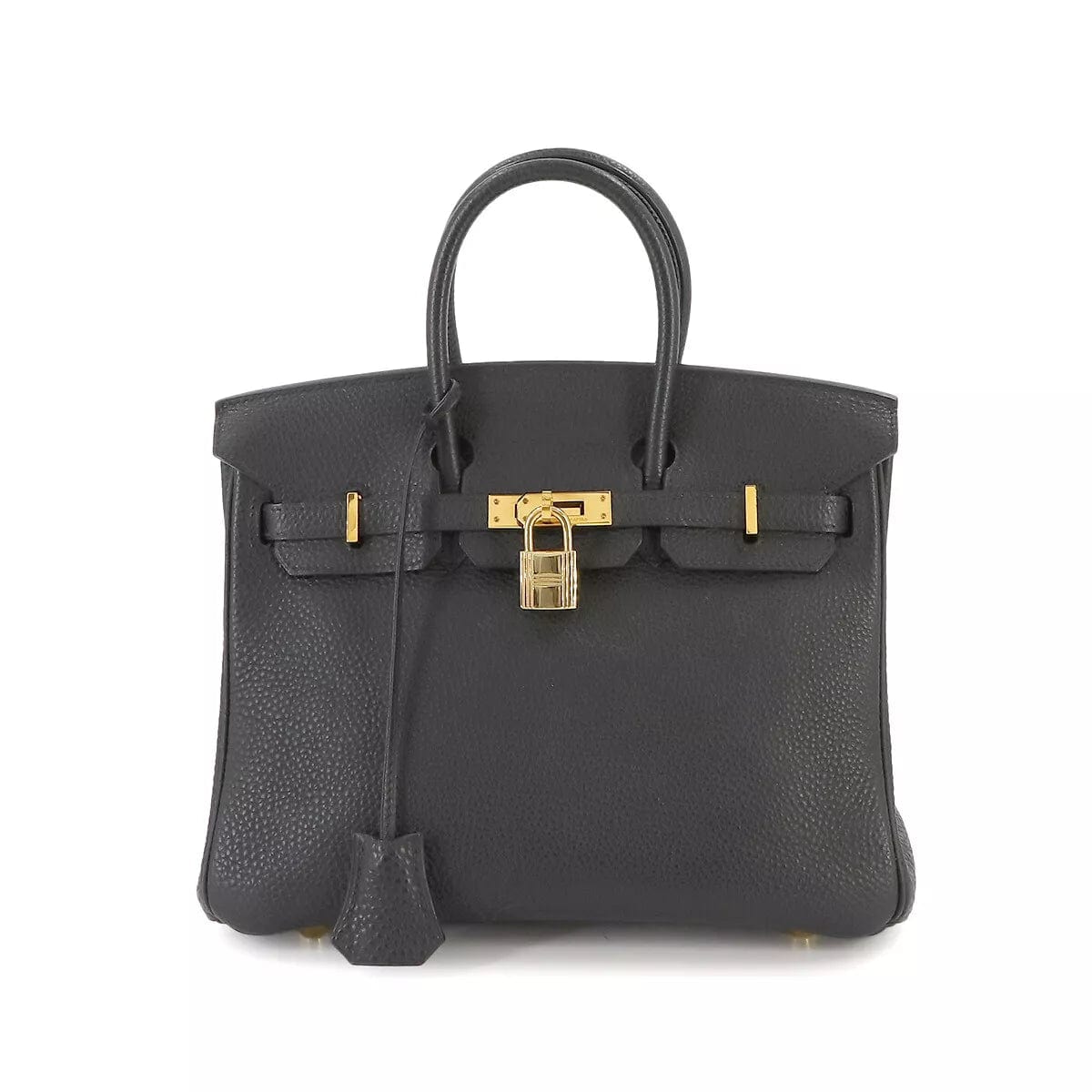 Hermès HERMES Birkin25 Hand Bag Togo Leather Black Purse 90235913