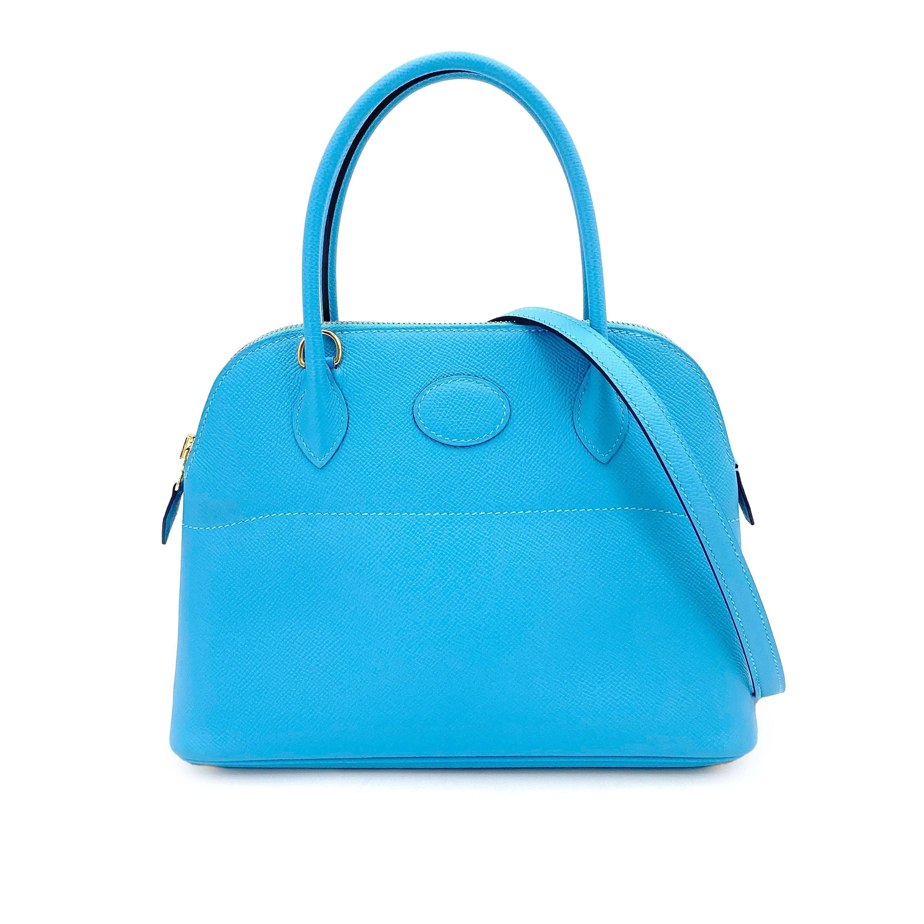 HERMES HERMES BOLIDE 27 BLUE DU NORD EPSOM HAND SHOULDER BAG D 90250522