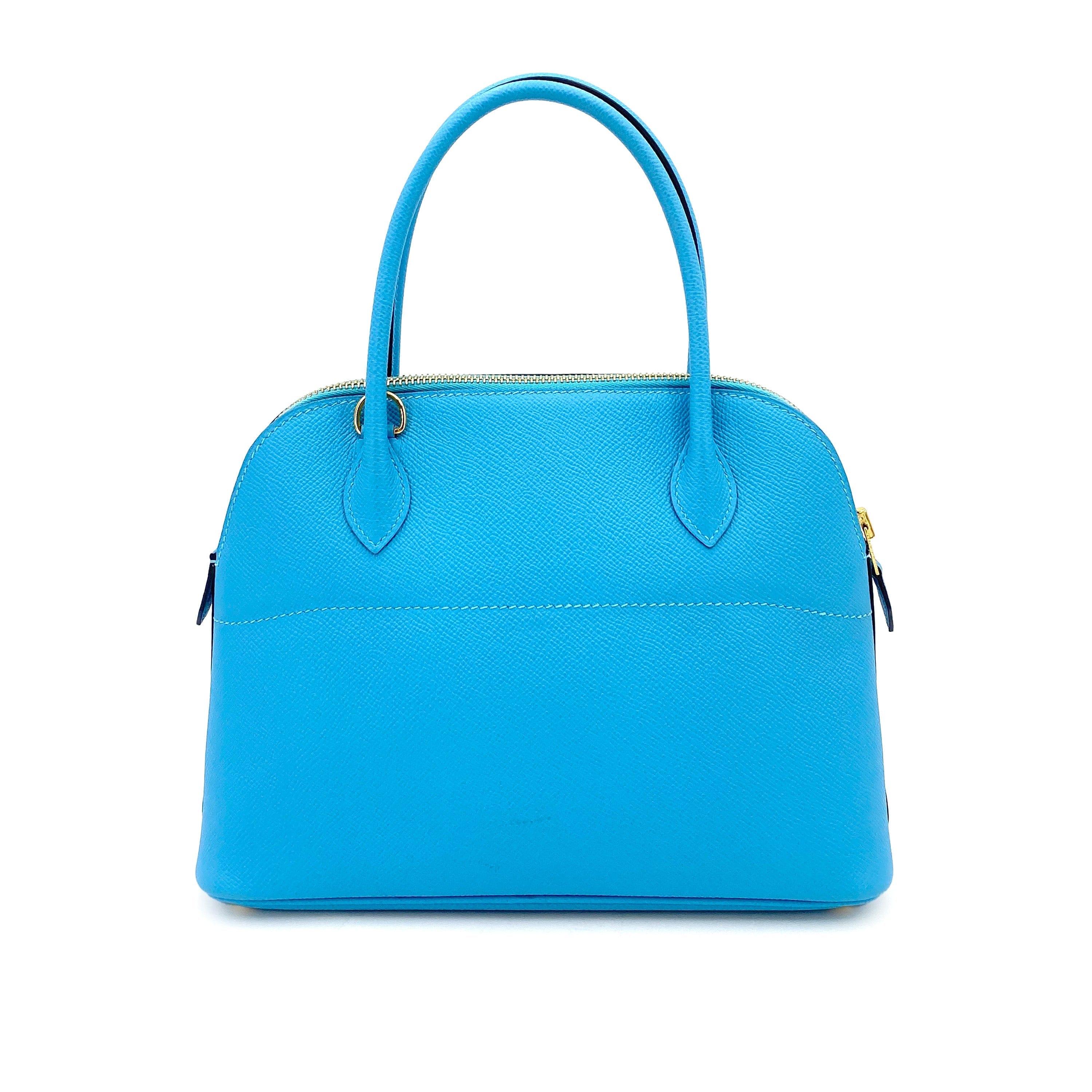 HERMES HERMES BOLIDE 27 BLUE DU NORD EPSOM HAND SHOULDER BAG D 90250522