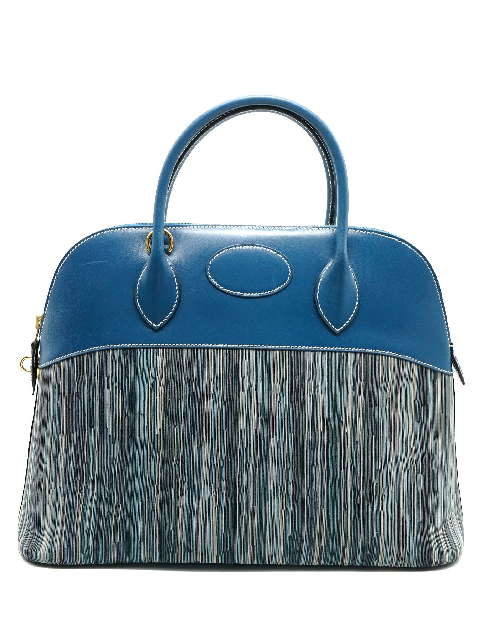 Hermès Hermes Bolide 35 Blue Thalassa Boxcalf / Vibrato GHW