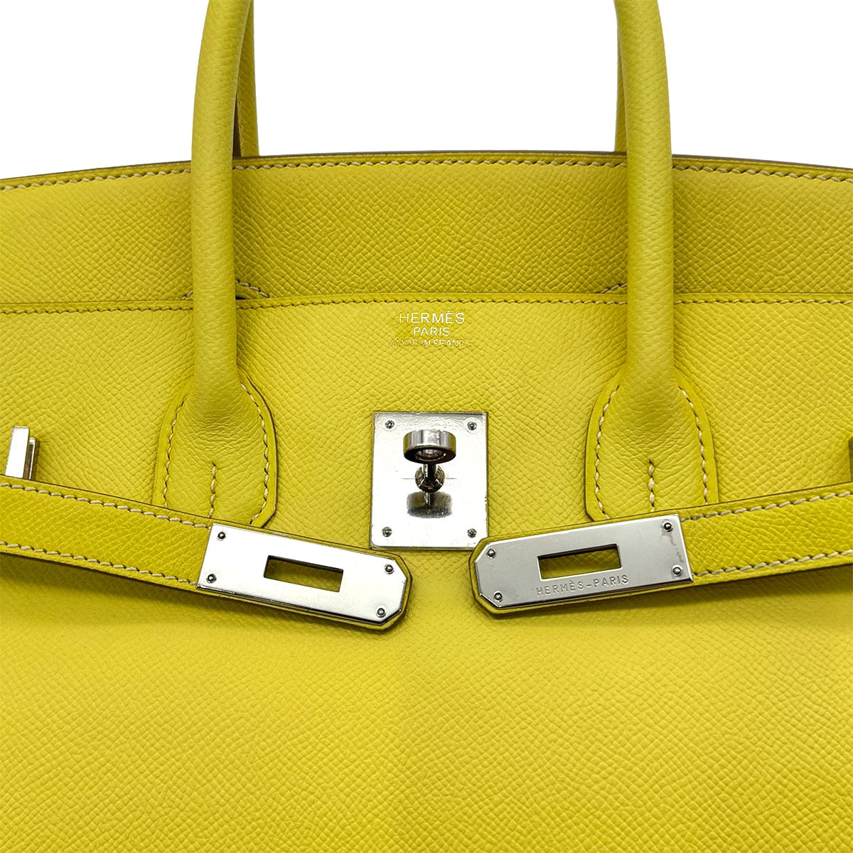 HERMES HERMES CANDY BIRKIN 35 LIME GRIS PERLE VEAU EPSOM HAND BAG □O SHW 90284559