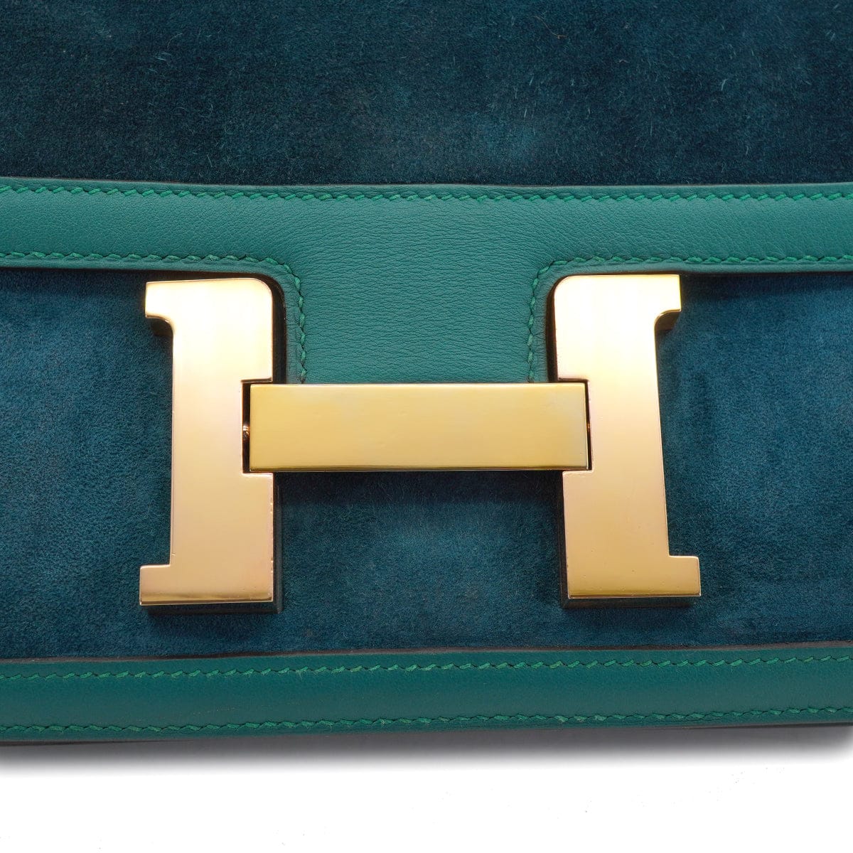 HERMES HERMES CONSTANCE 3 24 BLEU OCEAN MALACHITE DEBRIS SWIFT SHOULDER BAG 2015 T STAMP GOLD HARDWARE 90327186