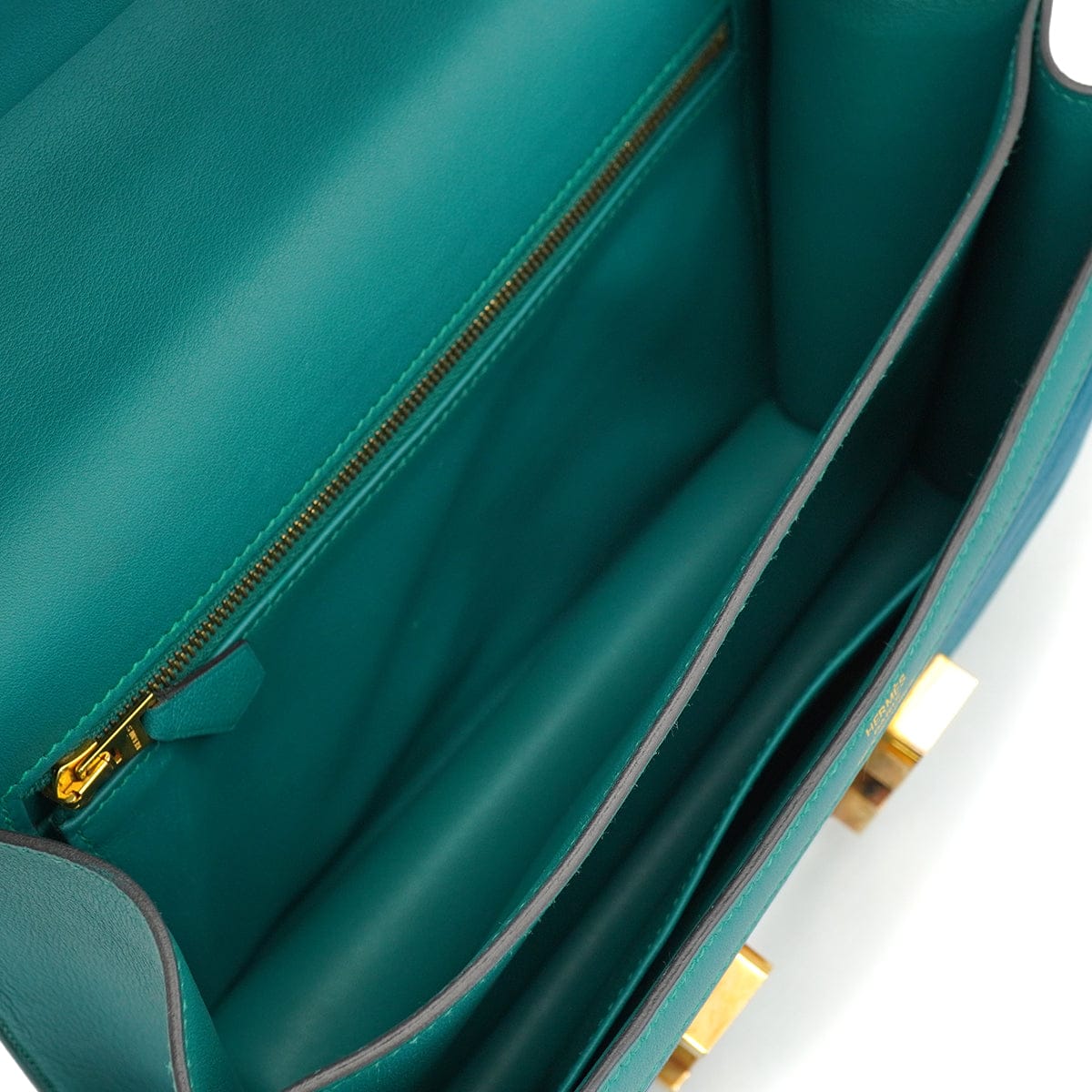 HERMES HERMES CONSTANCE 3 24 BLEU OCEAN MALACHITE DEBRIS SWIFT SHOULDER BAG 2015 T STAMP GOLD HARDWARE 90327186
