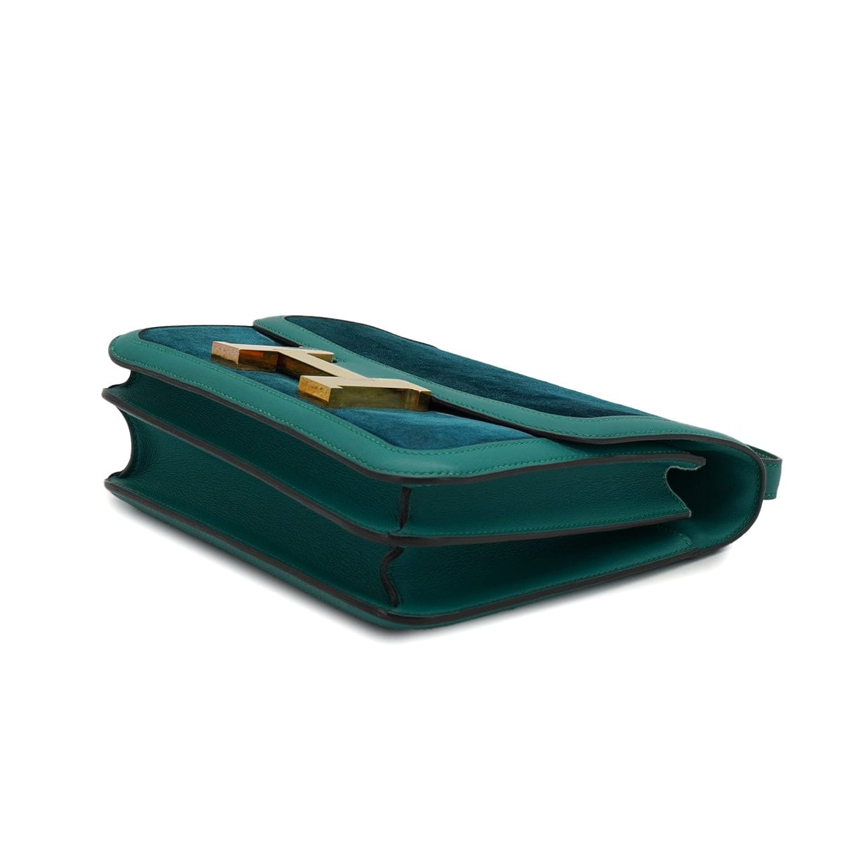 HERMES HERMES CONSTANCE 3 24 BLEU OCEAN MALACHITE DEBRIS SWIFT SHOULDER BAG 2015 T STAMP GOLD HARDWARE 90327186