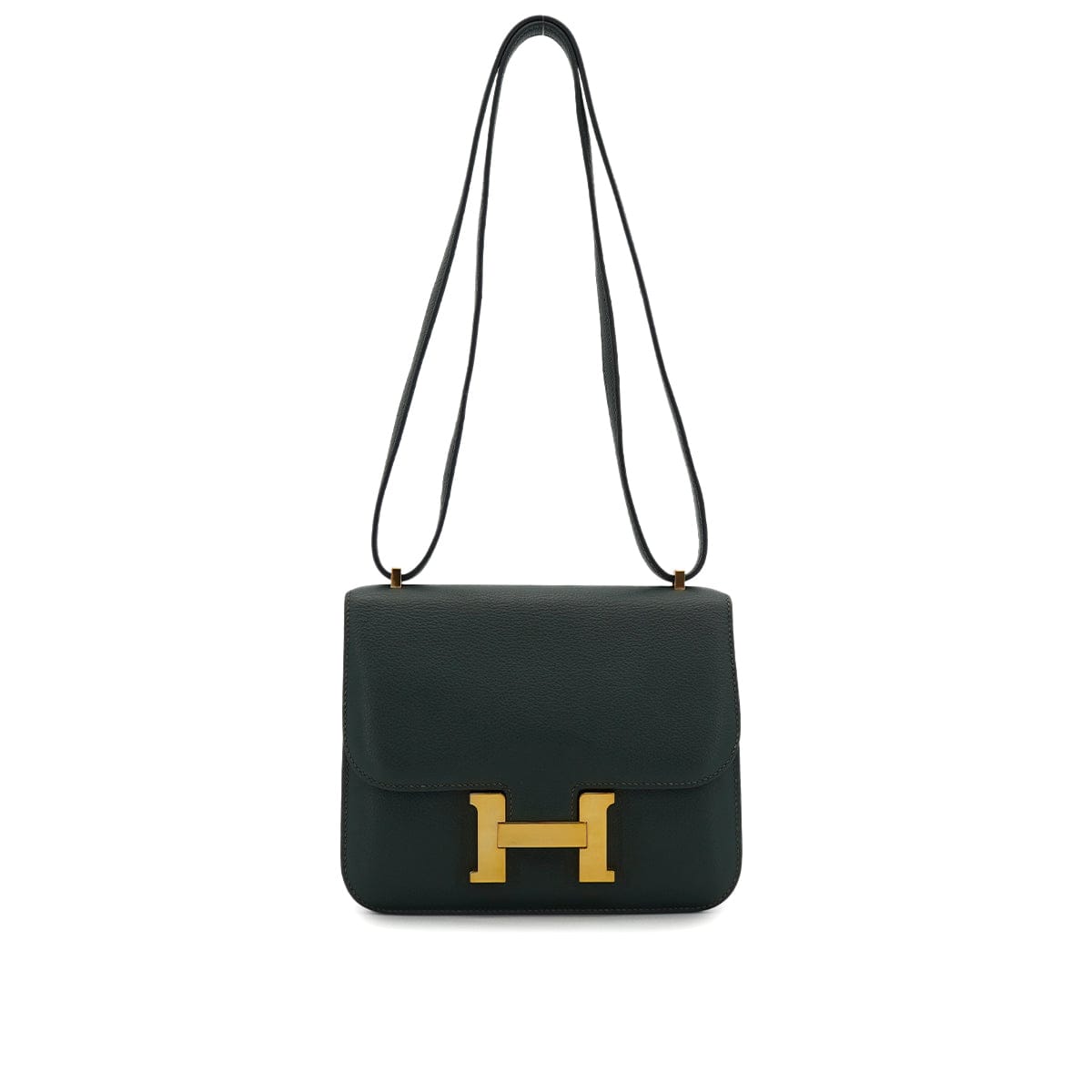 HERMES HERMES CONSTANCE 3 MINI 18 VERT ANGLAIS EVER COLOR SHOULDER BAG 2017 A STAMP GOLD HARDWARE 90326729
