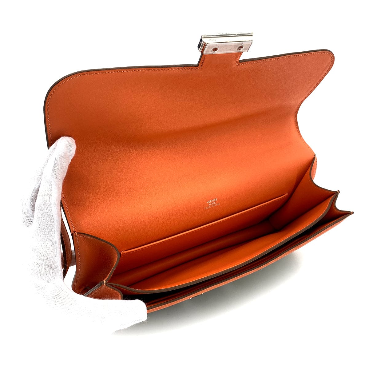 HERMES HERMES CONSTANCE ELAN GRIS PERLE CREVETTE DEBRIS SWIFT SHOULDER BAG □Q PHW 90304915