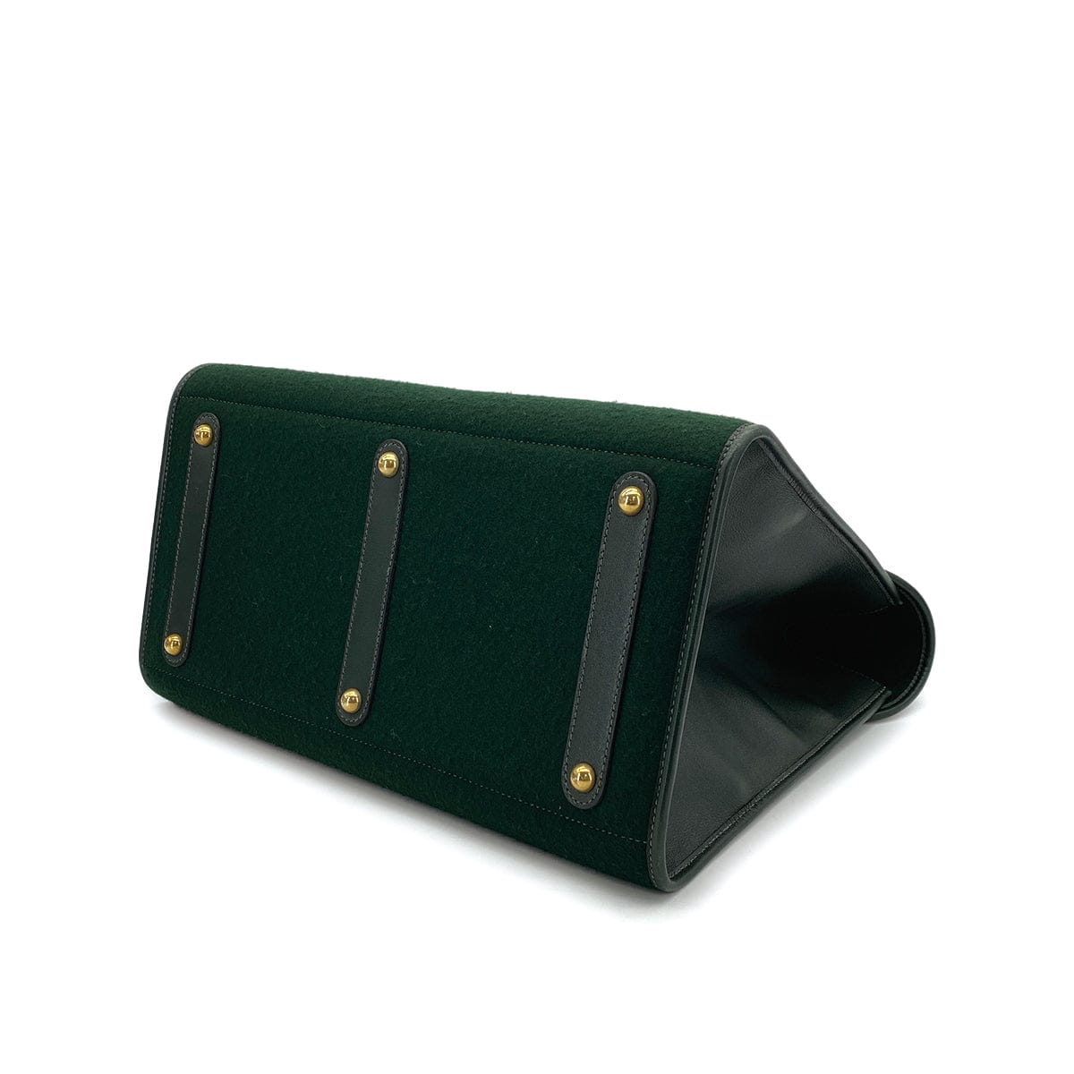 HERMES HERMES FEU DOU VERT FEUTRE HAND BAG 1996 CIRCLE Z 90311887