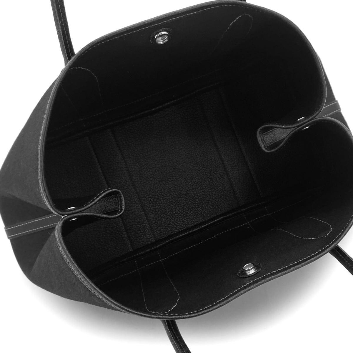 HERMES HERMES GARDEN PARTY PM BLACK TOILE OFFICIER VEAU NEGONDA HAND SHOULDER BAG 2003 SQUARE G 90325644