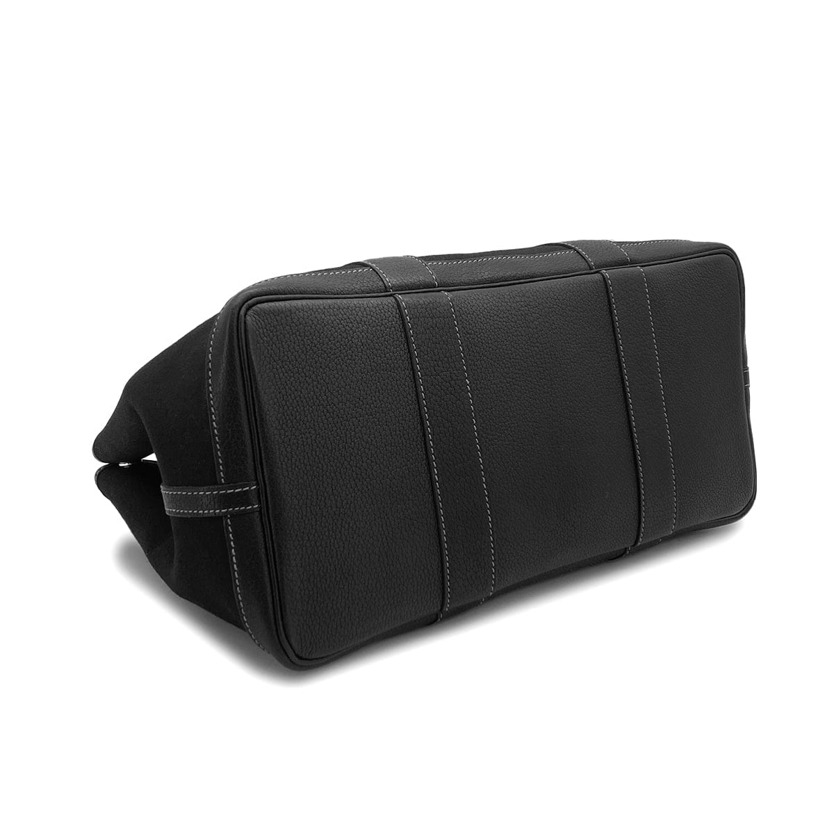 HERMES HERMES GARDEN PARTY PM BLACK TOILE OFFICIER VEAU NEGONDA HAND SHOULDER BAG 2003 SQUARE G 90325644