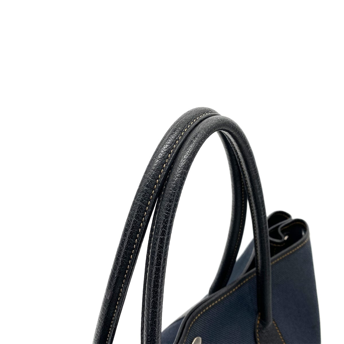 Hermès HERMES GARDEN PARTY PM NAVY BLACK TOILE H TOTE BAG □P 90255868