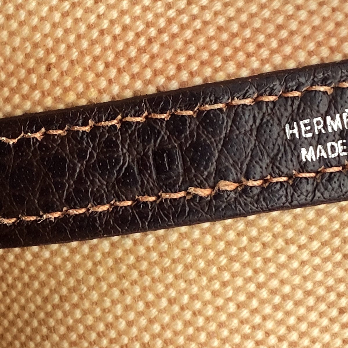 HERMES HERMES GARDEN PARTY TPM MARRON TOILE H VEAU NEGONDA HAND SHOULDER BAG 2005 SQUARE I 90324741