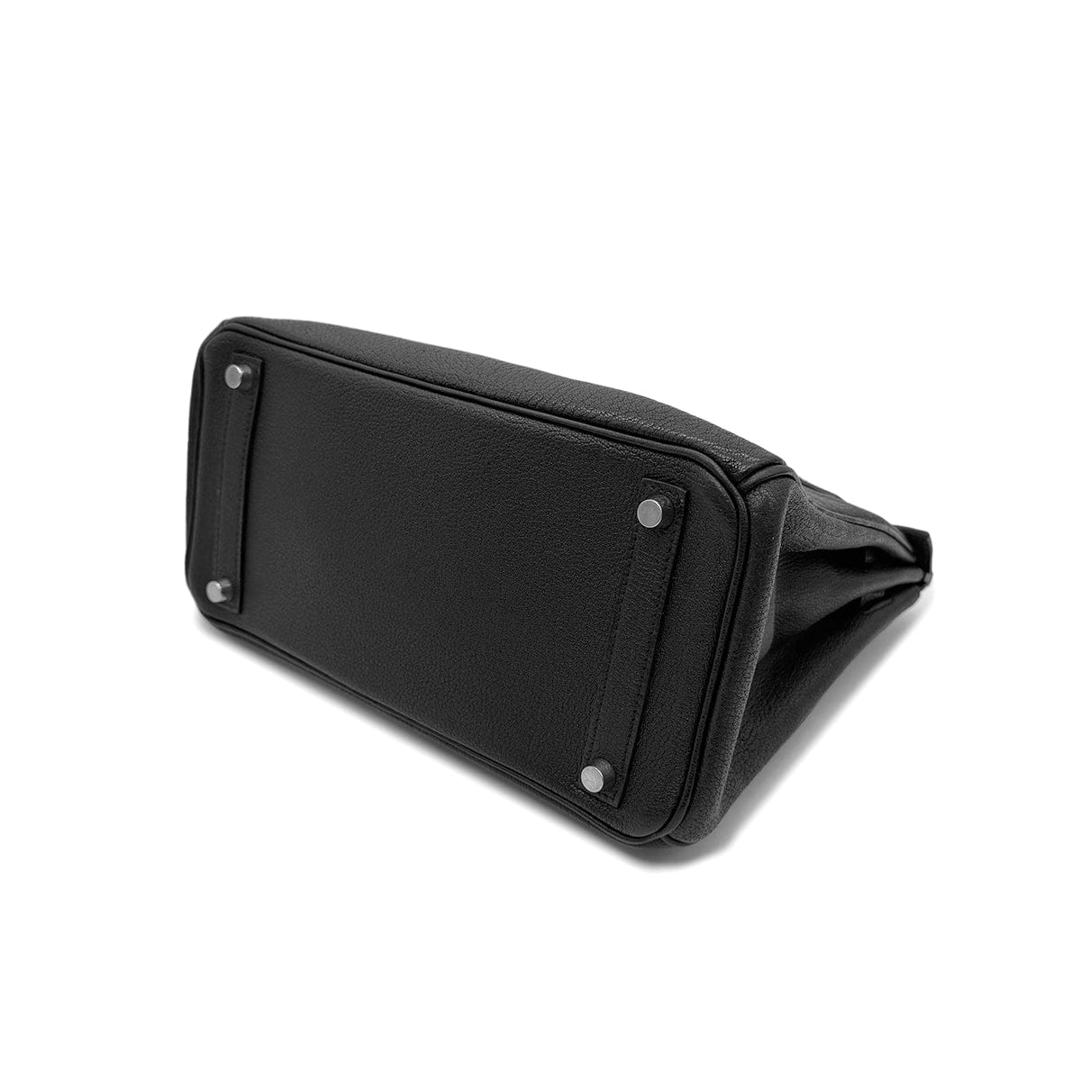 HERMES HERMES HAUT A COURROIES 28 BLACK CHEVRE COROMANDEL HAND BAG ▢L SHW 90302184