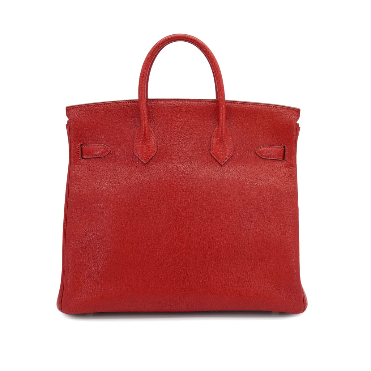 HERMES HERMES HAUT A COURROIES 32 ROUGE VIF CHEVRE HAND BAG 2001 SQUARE E GOLD HARDWARE 90326772