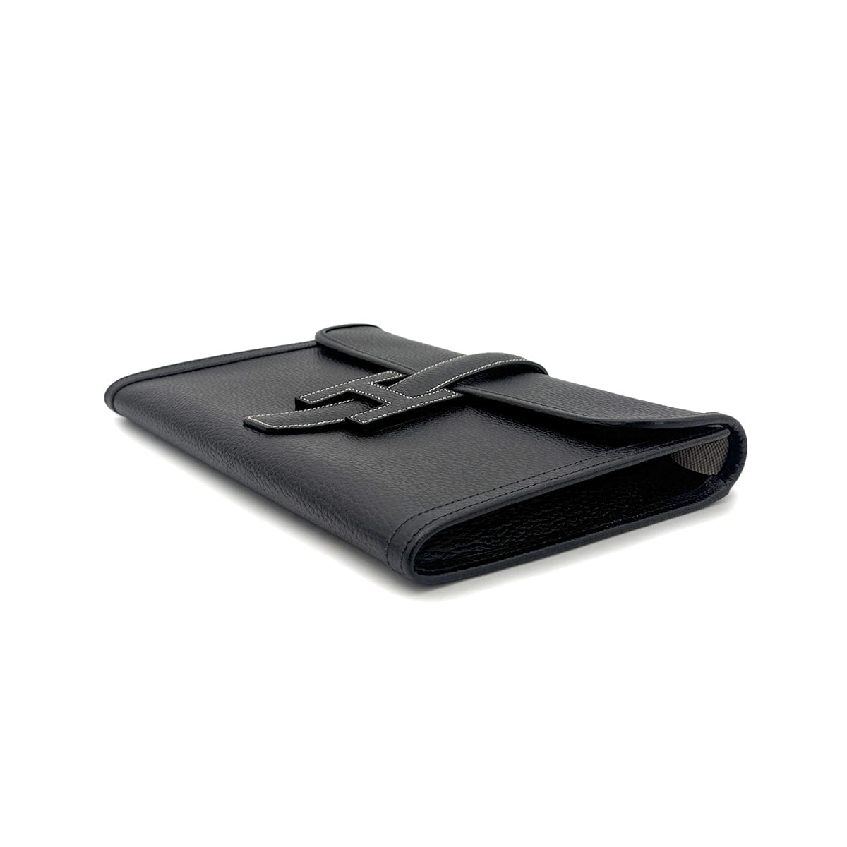 HERMES HERMES JIGE PM BLACK ARDENNES CLUTCH BAG □A 90304688