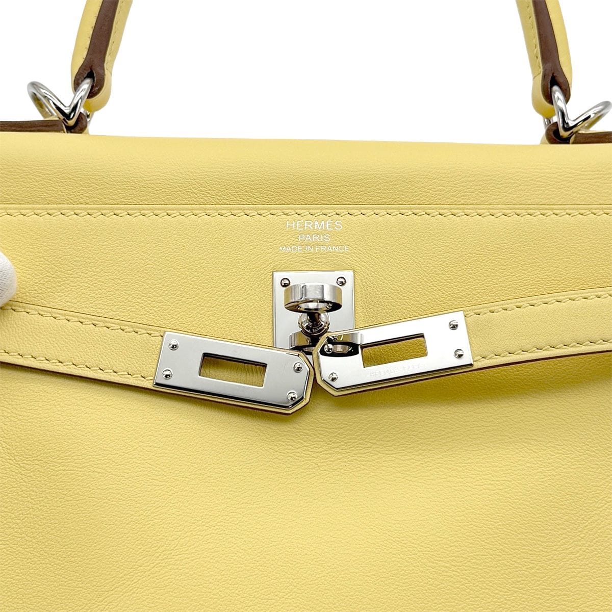 HERMES HERMES KELLY 25 RETOURNE JAUNE POUSSIN VEAU SWIFT HAND SHOULDER BAG 2021 Z PALLADIUM HARDWARE 90310259