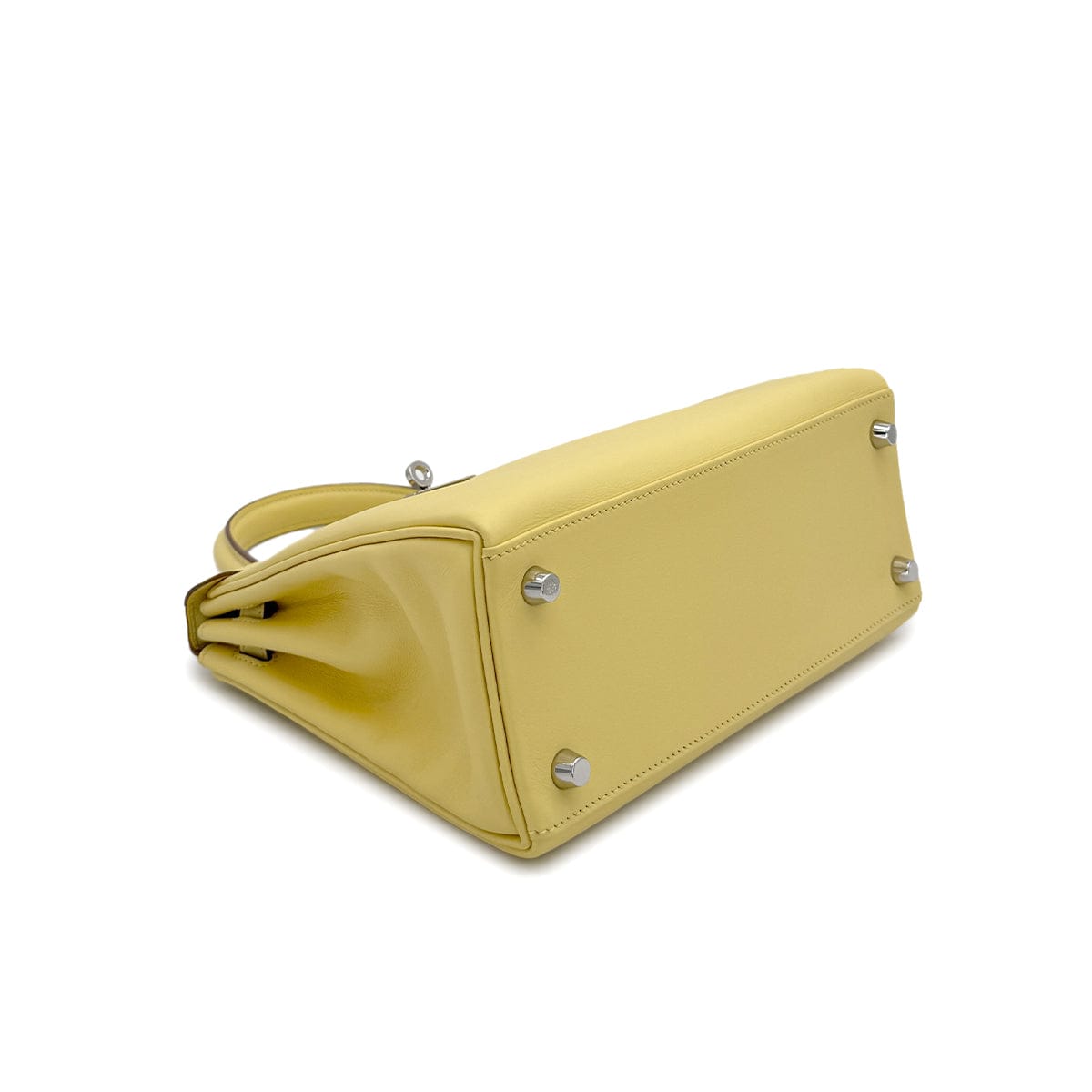 HERMES HERMES KELLY 25 RETOURNE JAUNE POUSSIN VEAU SWIFT HAND SHOULDER BAG 2021 Z PALLADIUM HARDWARE 90310259