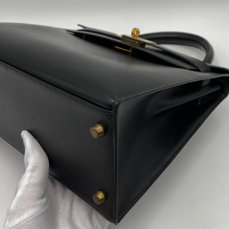 Hermès HERMES KELLY 28 SELLIER BLACK BOX