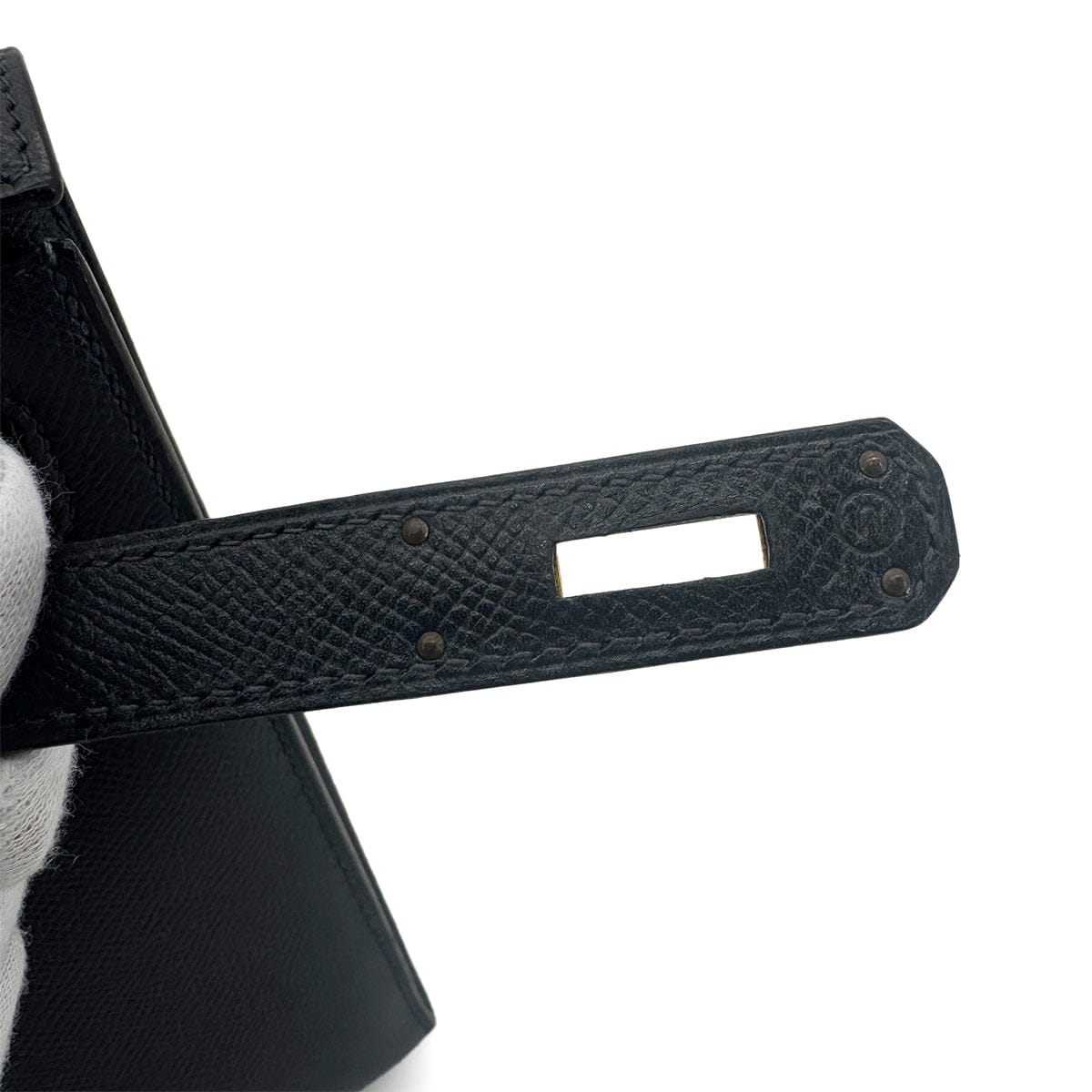 HERMES HERMES KELLY 28 SELLIER BLUE INDIGO COUCHEVEL HAND SHOULDER BAG 〇U GHW 90300026