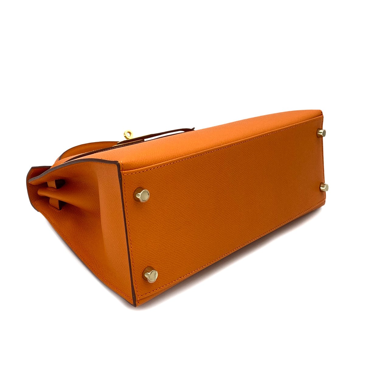 HERMES HERMES KELLY 28 SELLIER ORANGE EPSOM GHW #M 90249019