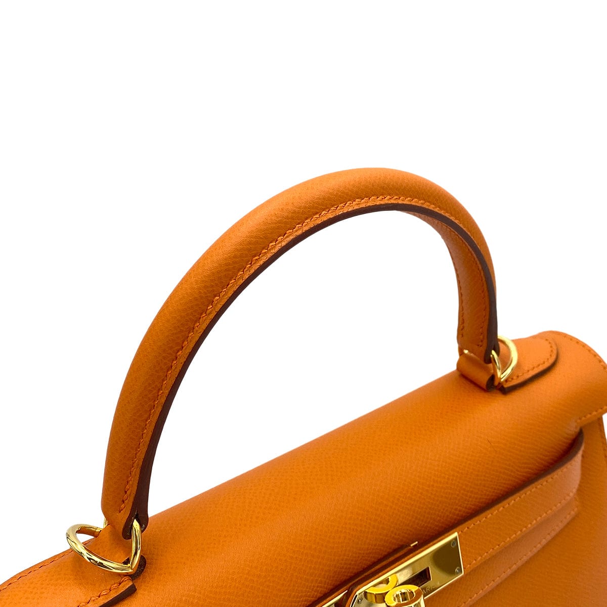 HERMES HERMES KELLY 28 SELLIER ORANGE EPSOM GHW #M 90249019