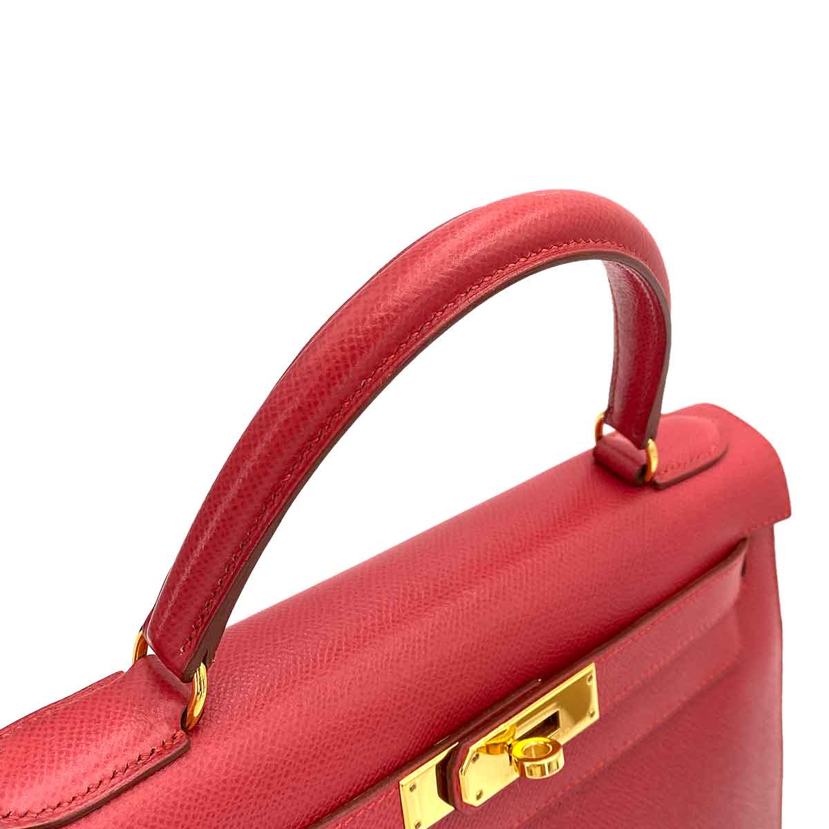 Hermès HERMES KELLY 28 SELLIER ROUGE VIF COUCHEVEL HAND BAG 〇Z 90246312