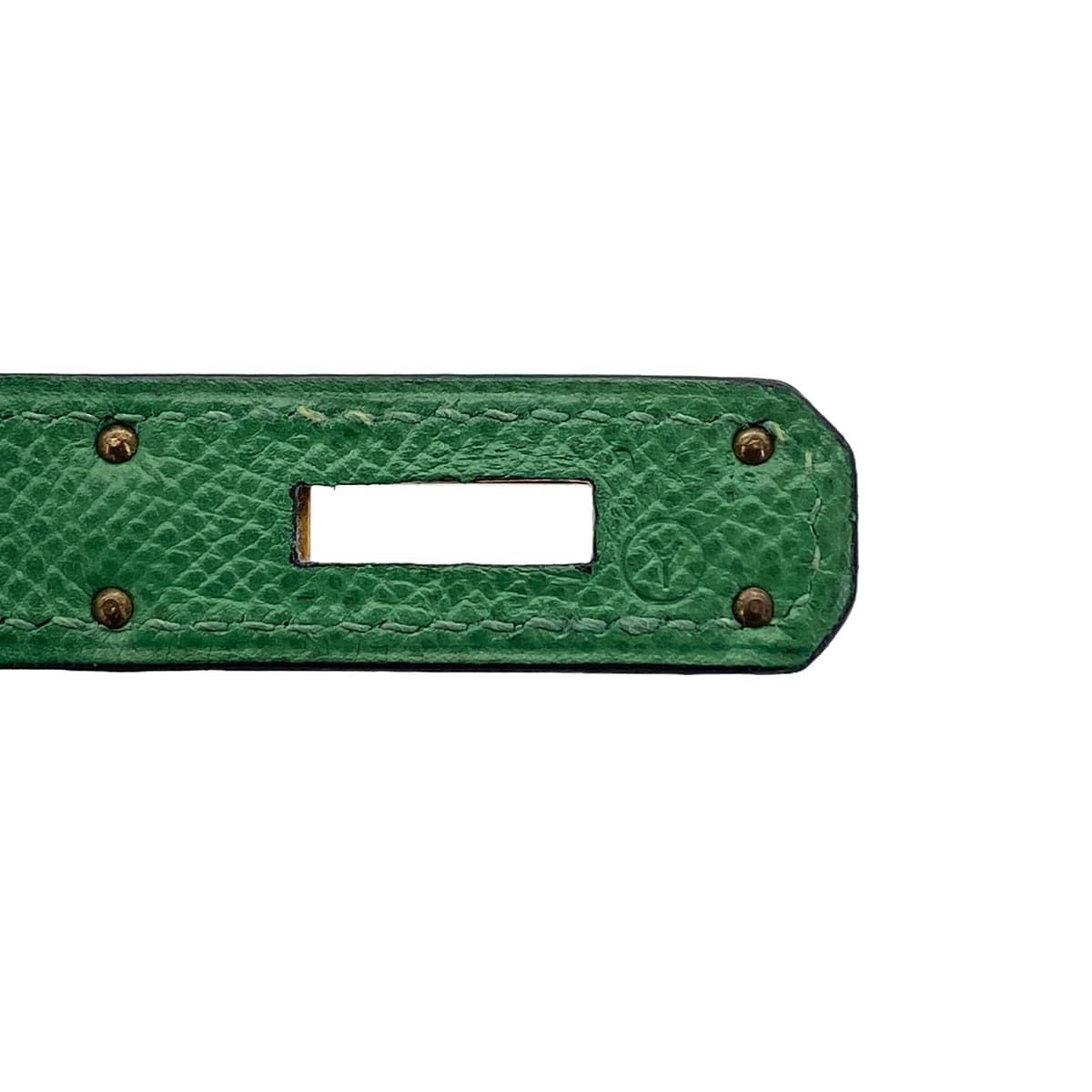 HERMES HERMES KELLY 28 SELLIER VERT COUCHEVEL HAND BAG 1995 CIRCLE Y GOLD HARDWARE 90326189