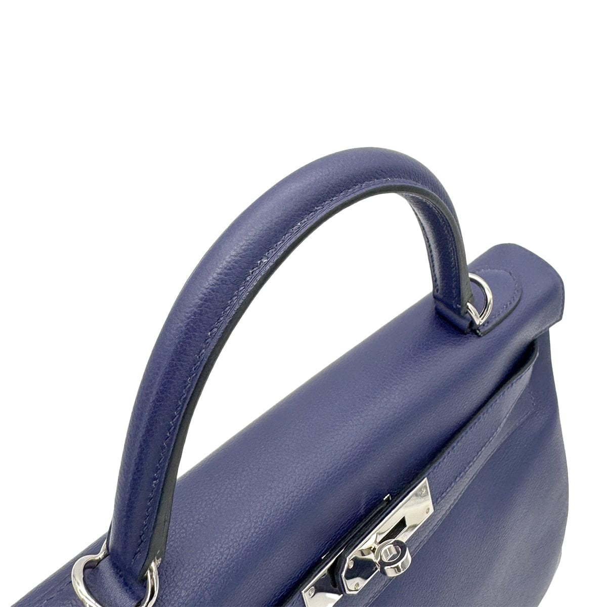 Hermes HERMES KELLY 32 RETOURNE BLEU ENCRE BLEU ZELLIGE EVERCOLOR HAND SHOULDER BAG D SHW 90272943