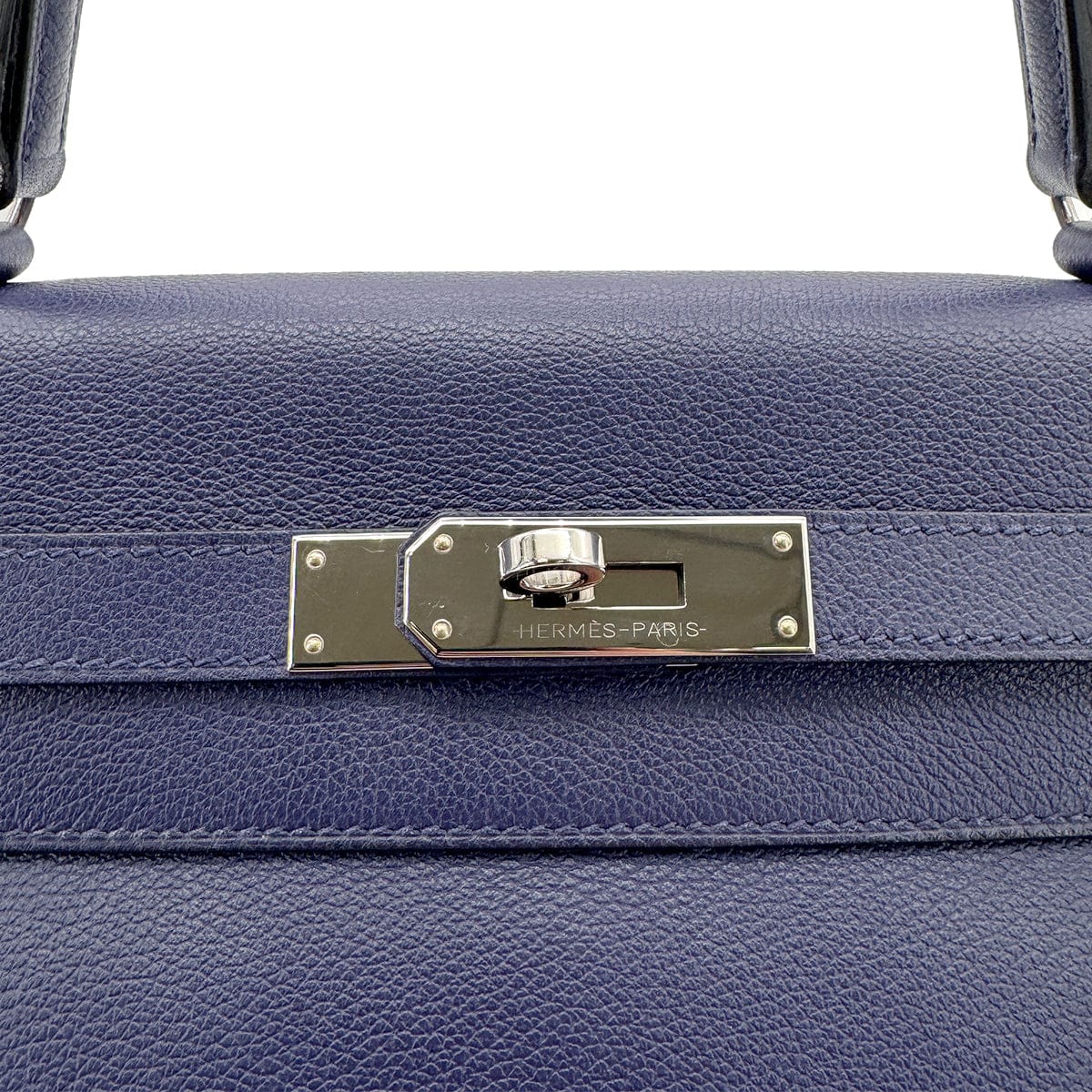 Hermes HERMES KELLY 32 RETOURNE BLEU ENCRE BLEU ZELLIGE EVERCOLOR HAND SHOULDER BAG D SHW 90272943