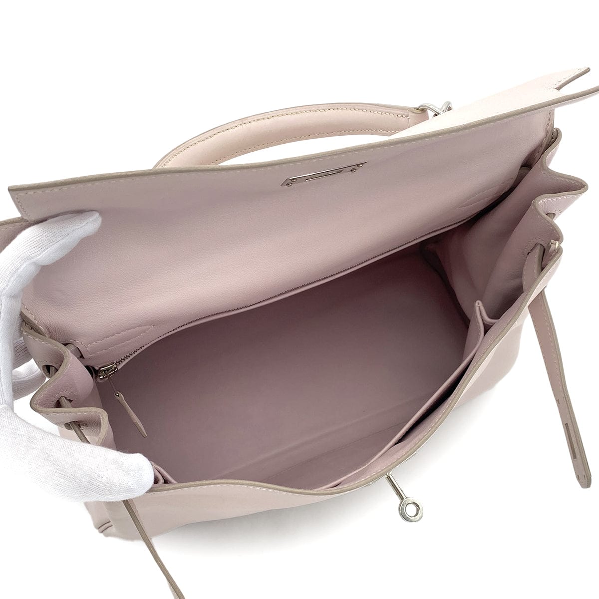 HERMES HERMES KELLY 32 RETOURNE ROSE DRAGEE SWIFT HAND SHOULDER BAG □K SHW 90294971