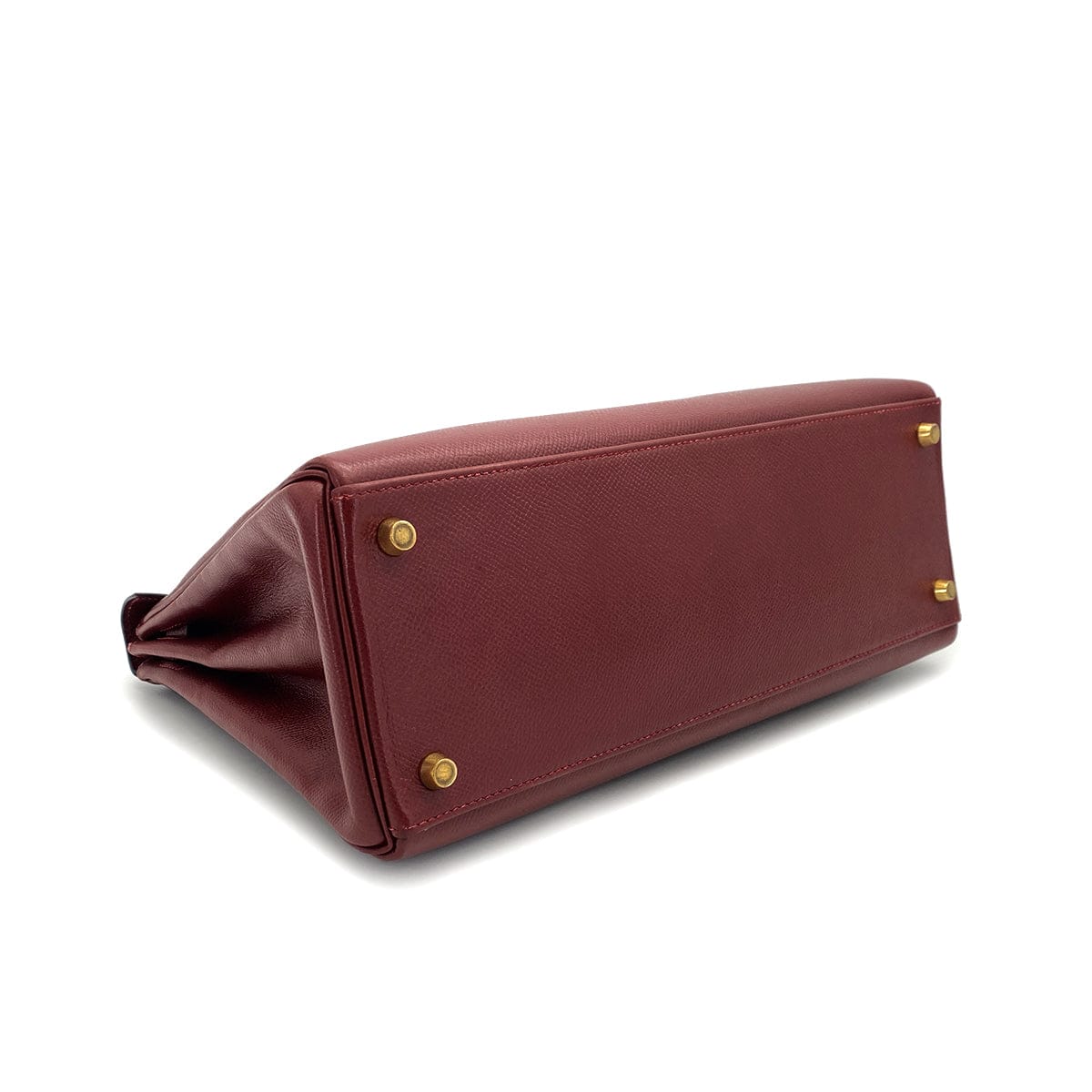 HERMES HERMES KELLY 32 RETOURNE ROUGE H COUCHEVEL HAND BAG 2000 SQUARE D GOLD HARDWARE 90308968