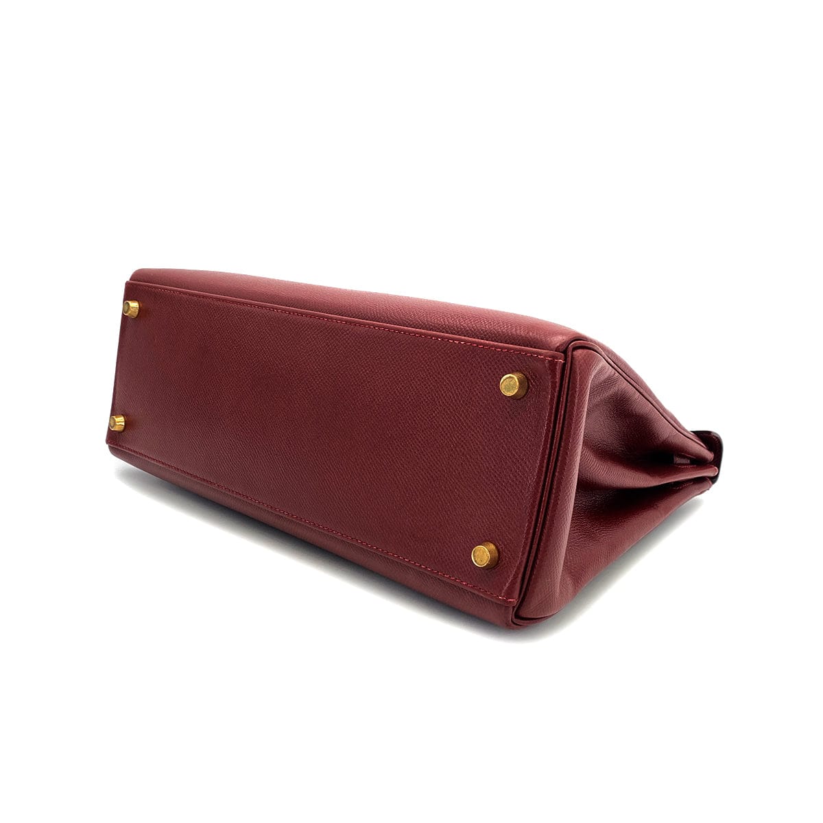 HERMES HERMES KELLY 32 RETOURNE ROUGE H COUCHEVEL HAND BAG 2000 SQUARE D GOLD HARDWARE 90308968