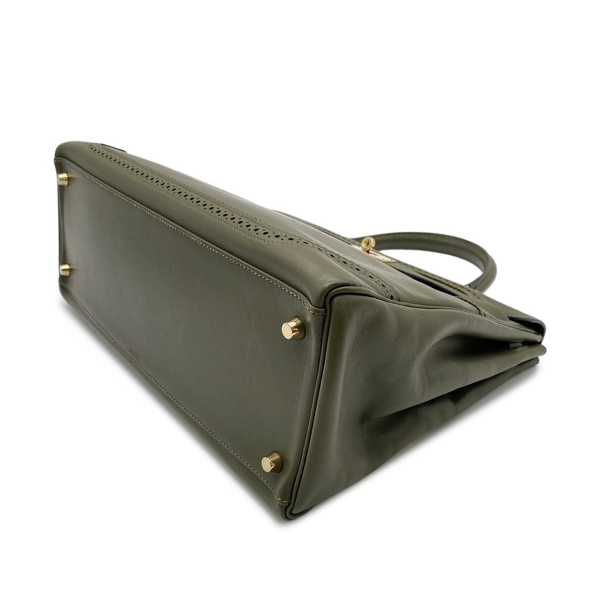 Hermes HERMES KELLY 35 GHILLIES VERT VERONESE TADELAKT HAND SHOULDER BAG □O GHW 90267414