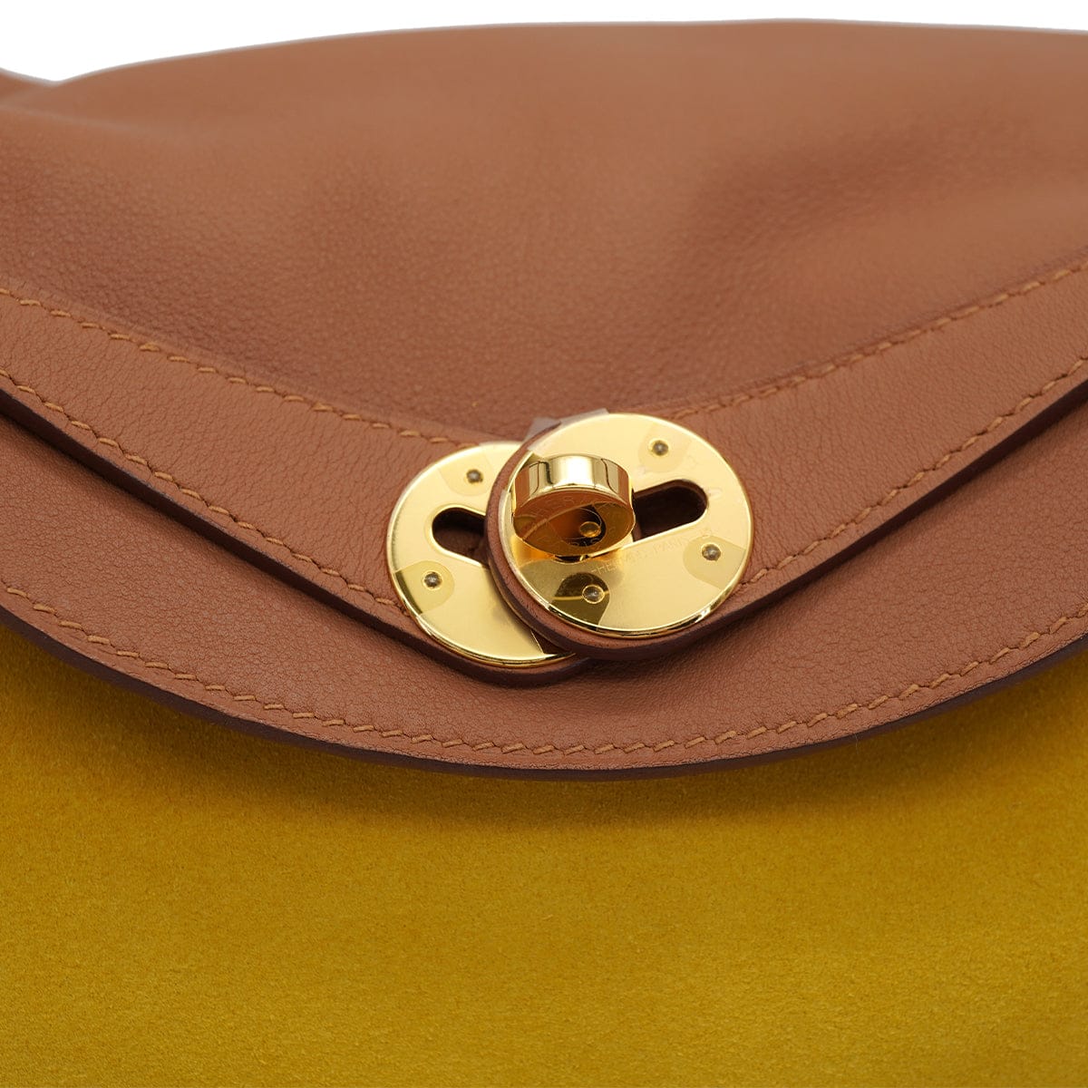 HERMES HERMES LINDY 26 JAUNE AMBRE GOLD SWIFT GRIZZLY SHOULDER BAG 2019 D STAMP GOLD HARDWARE 90326668