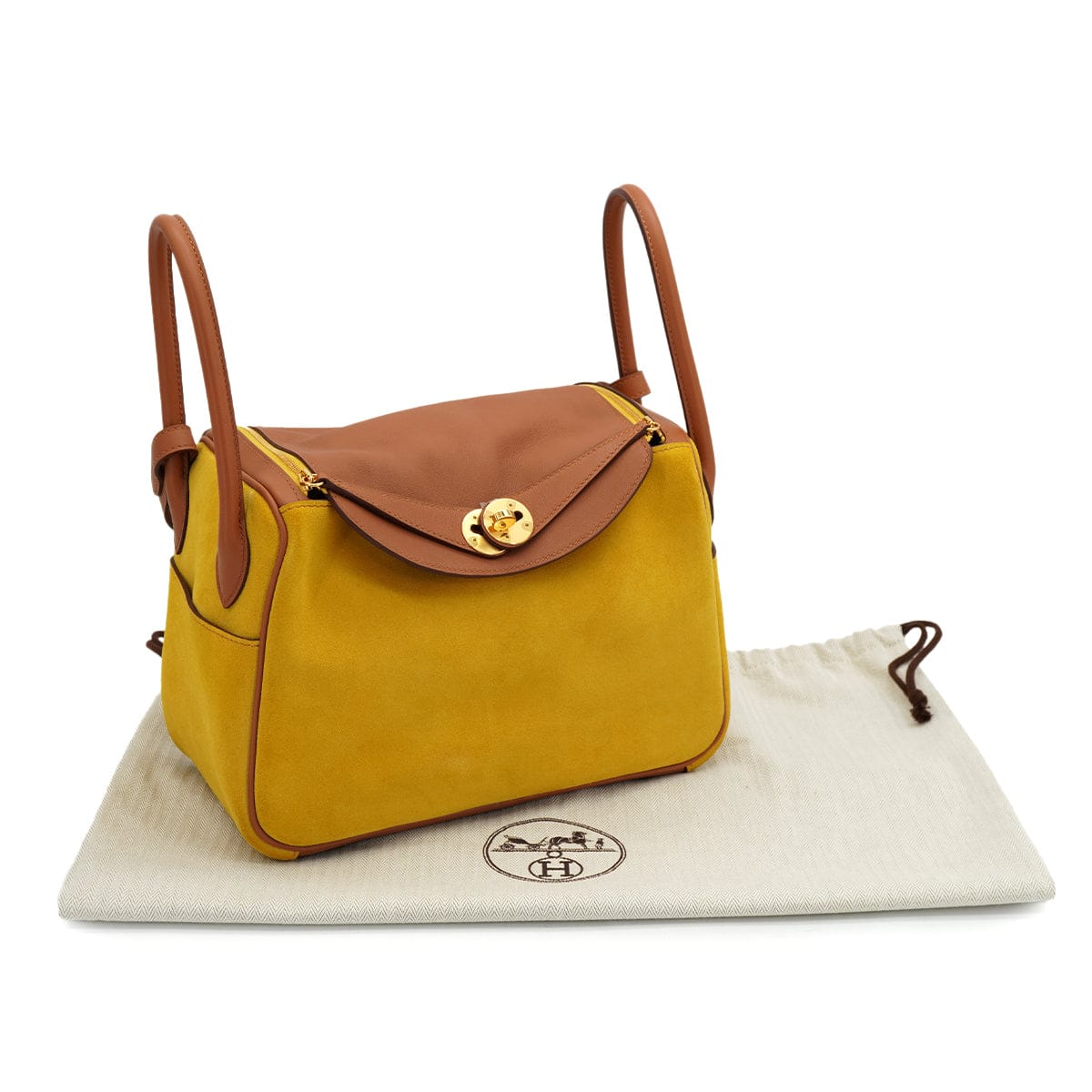 HERMES HERMES LINDY 26 JAUNE AMBRE GOLD SWIFT GRIZZLY SHOULDER BAG 2019 D STAMP GOLD HARDWARE 90326668