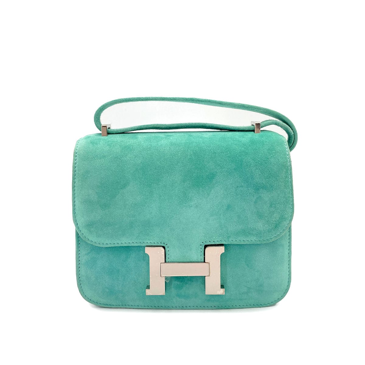 Hermès HERMES MINI CONSTANCE 18 BLEU ATOLL DOBURIS SHOULDER BAG X