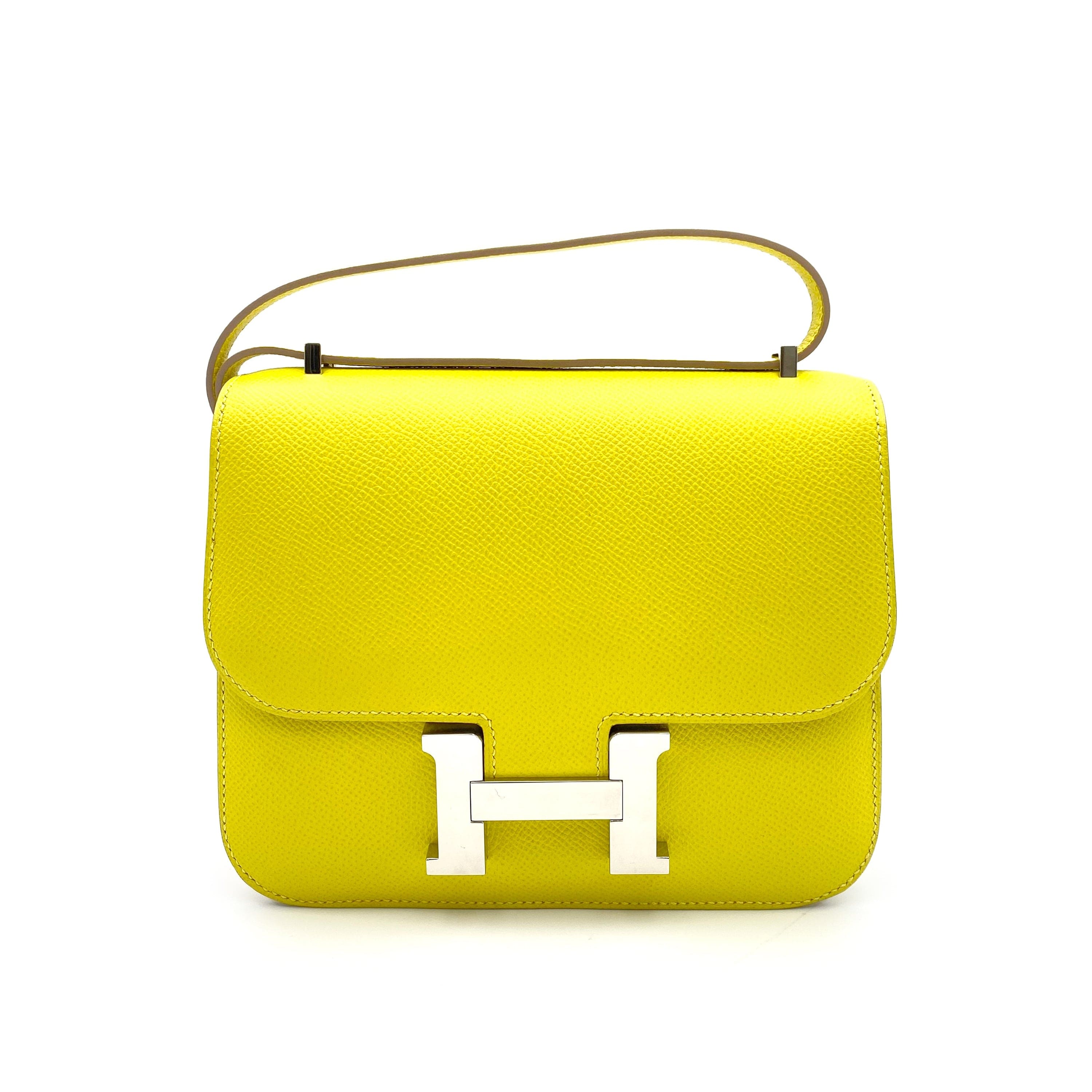 Hermès HERMES MINI CONSTANCE 18 LIME EPSON SHOULDER BAG D SHW 90237363