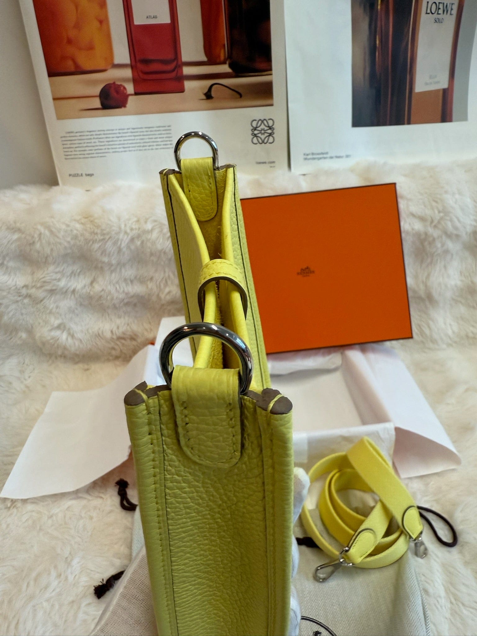 Hermes Hermès Mini Evelyne Lime