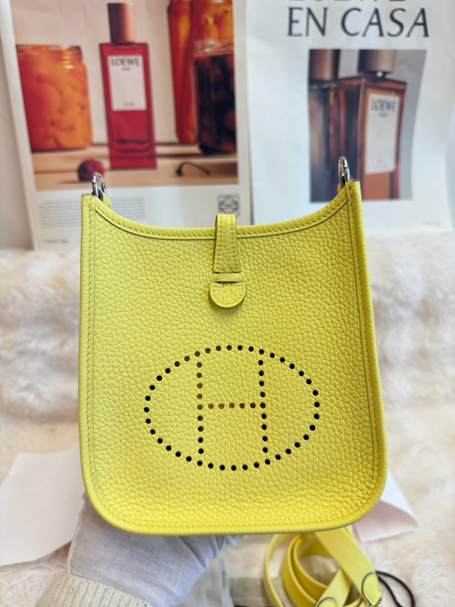 Hermes Hermès Mini Evelyne Lime