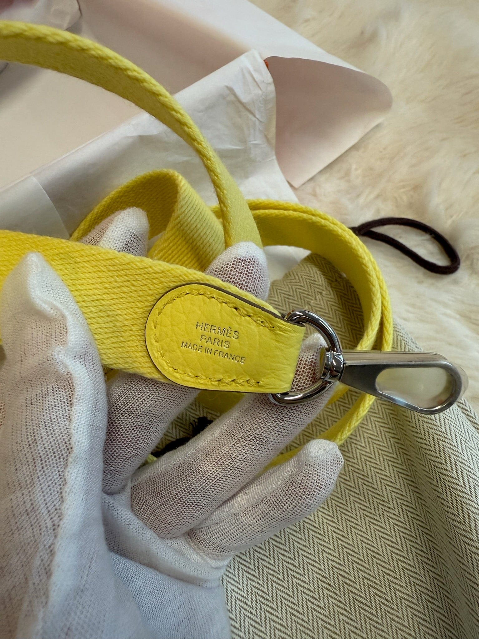 Hermes Hermès Mini Evelyne Lime